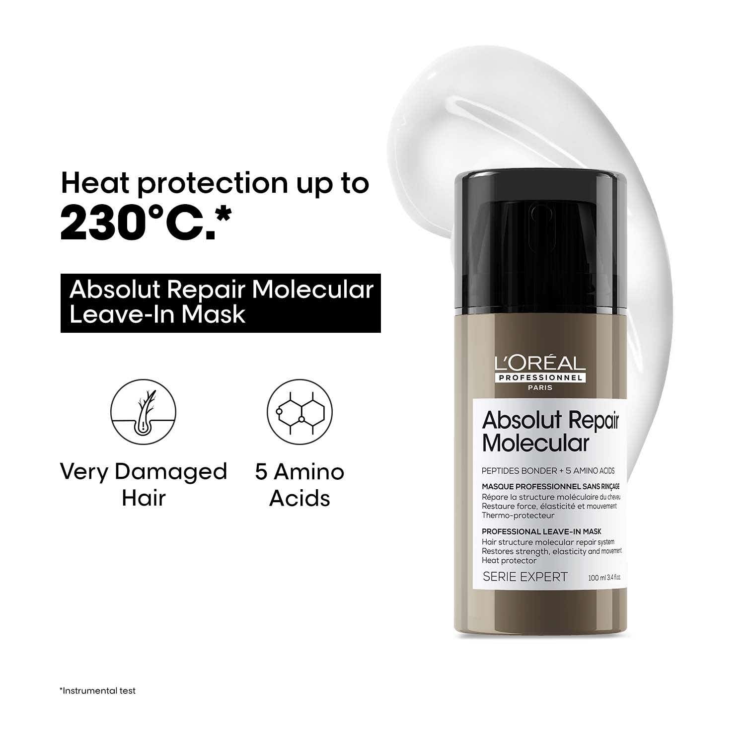 L'OREAL PROFESSIONNEL Absolut Molecular Deep Repairing Leave-In Cream For Damaged Hair (100 ml)