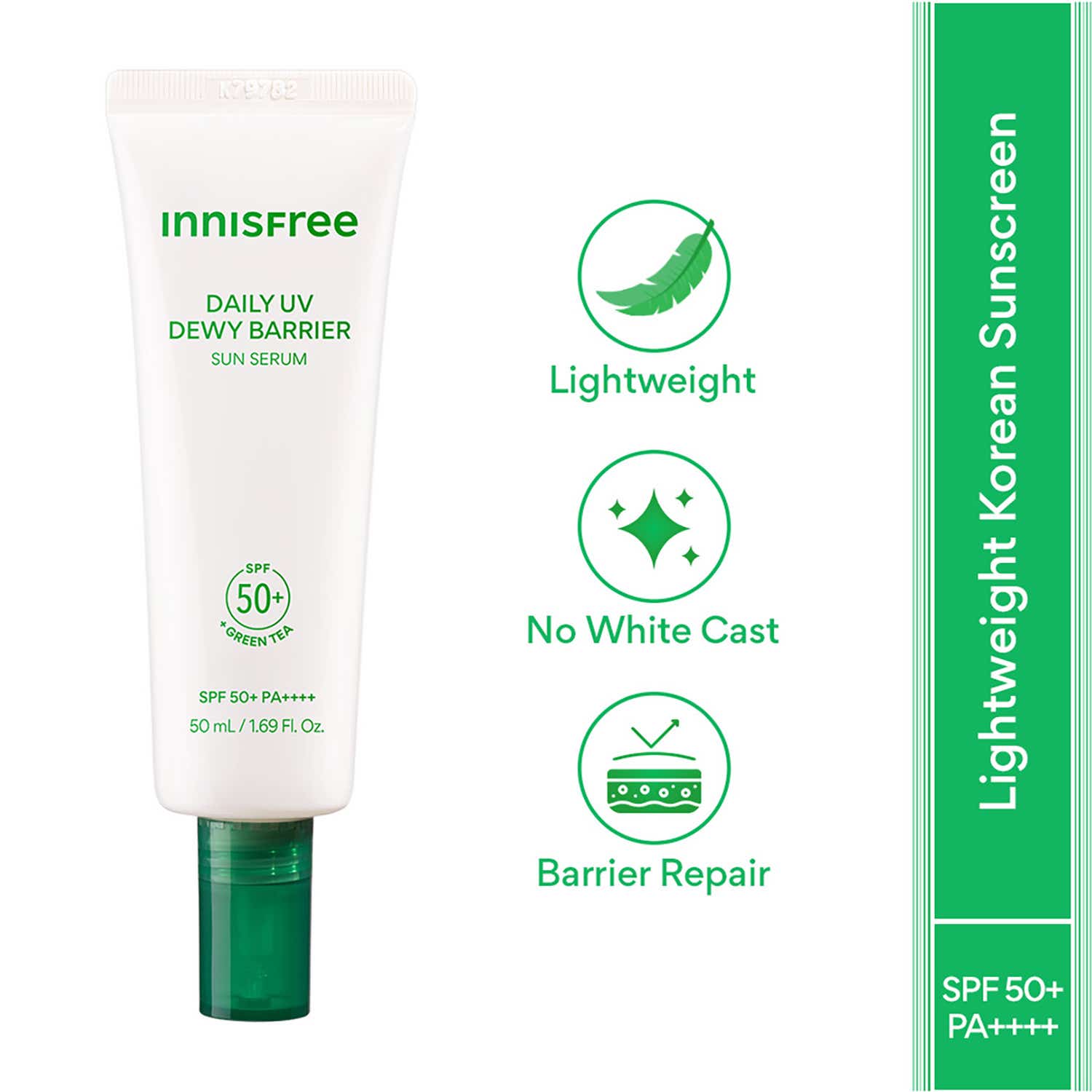 Innisfree | Innisfree Green Tea Hyaluronic Moist Sun Serum Spf50+ PA++++ (50 ml)