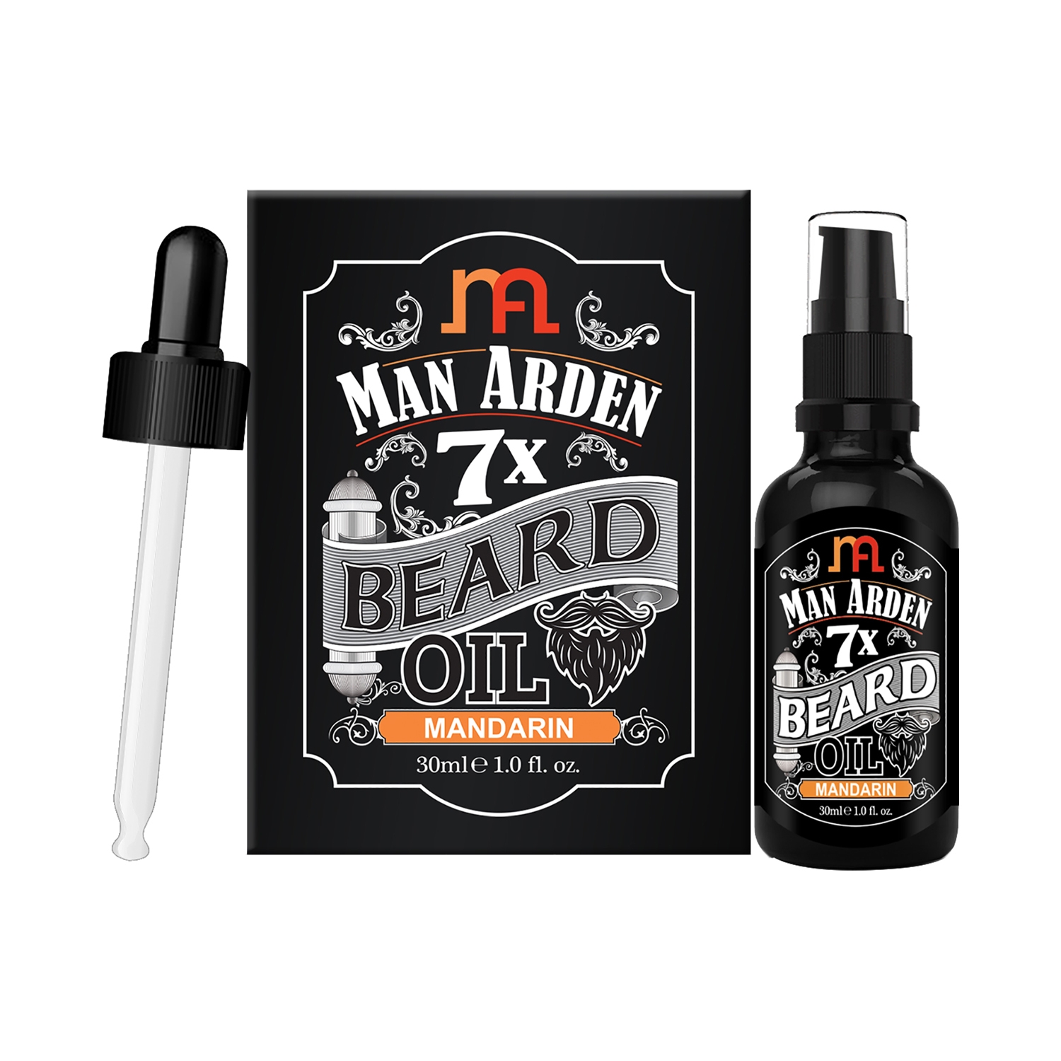 Man Arden 7X Mandarin Beard Oil For Beard Growth & Nourishment (30ml)