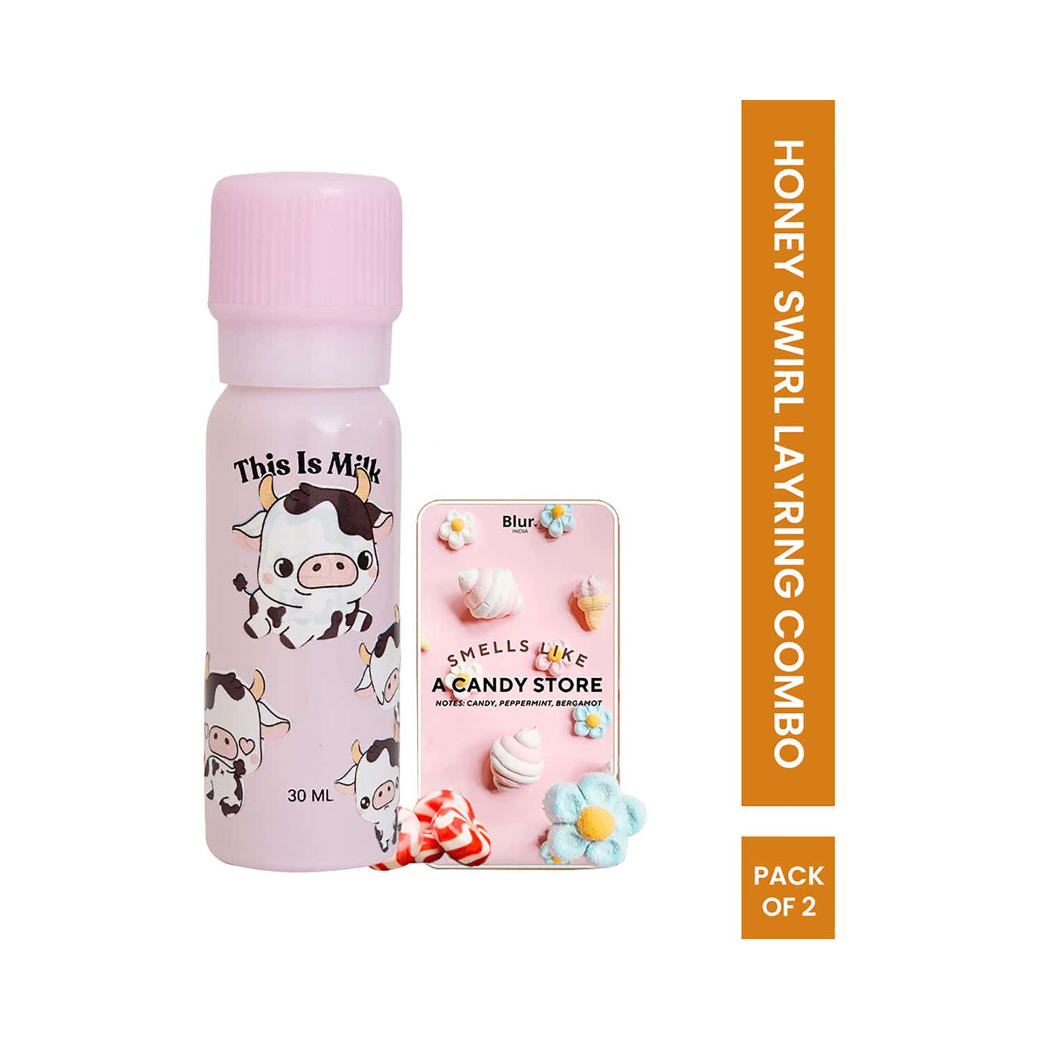 Blur India | Blur India Layering Combo - Milkshake's Honey Swirl EDP & Candy Store Solid Perfume (2 pcs)