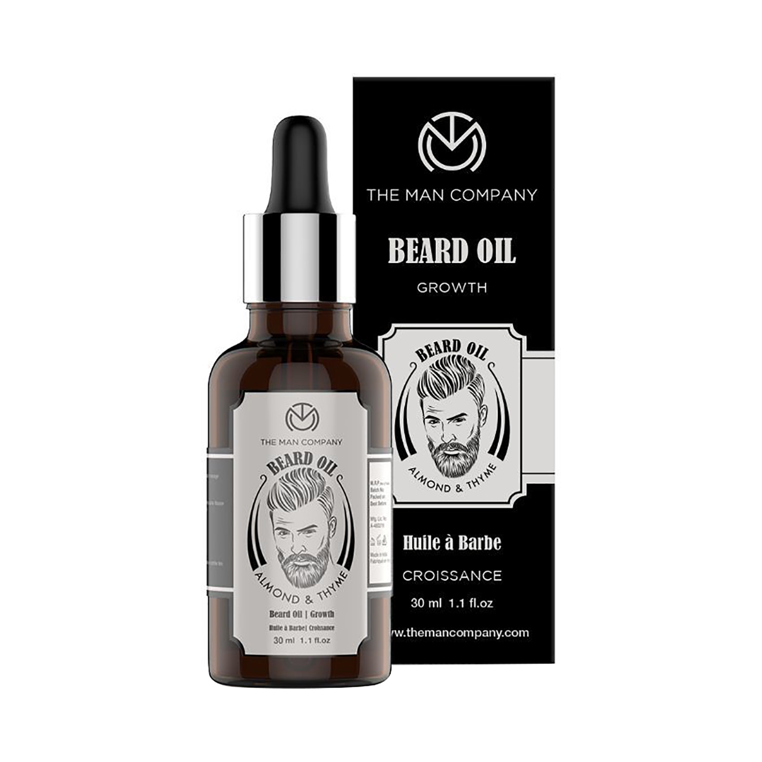 The Man Company | The Man Company Almond & Thyme Beard Growth Oil (30ml)