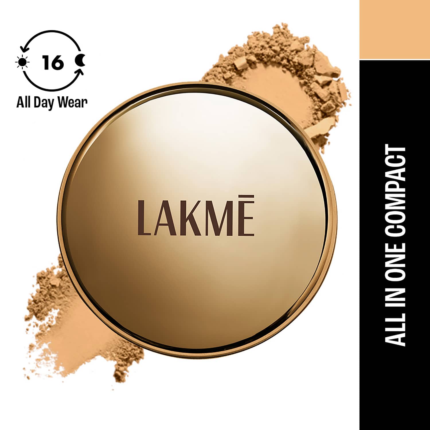 Lakme | Lakme Powerplay Priming Powder Foundation 3-in-1 Lasting Matte Dry/Oily Skin - Silky Golden (9 g)