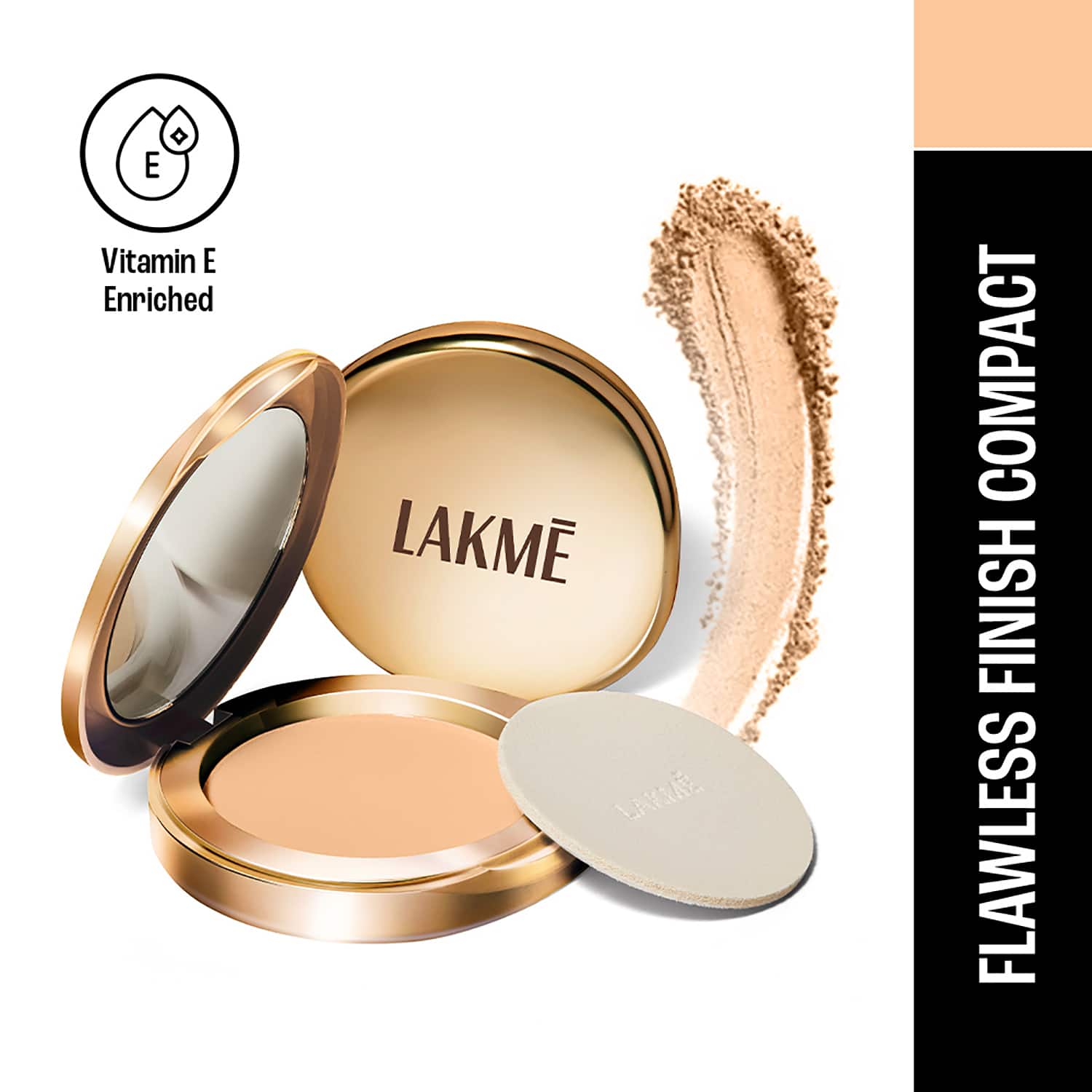 Lakme | Lakme 9 to 5 Powerplay Matte Compact Oil Control Formula with Vitamin E - Melon (8 g)