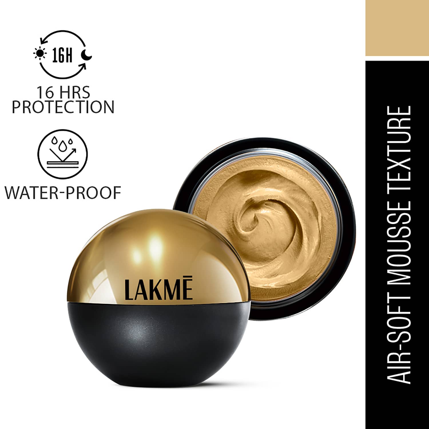Lakme | Lakme Xtraordin-airy Mattereal Mousse Foundation Matte Finish Has SPF8 - 01 Classic Ivory (25 g)