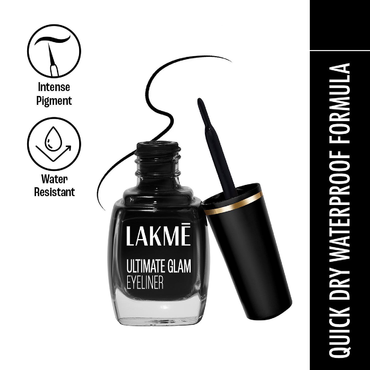 Lakme | Lakme Ultimate Glam Eye Liner, Semi Matte, Black (9 ml)