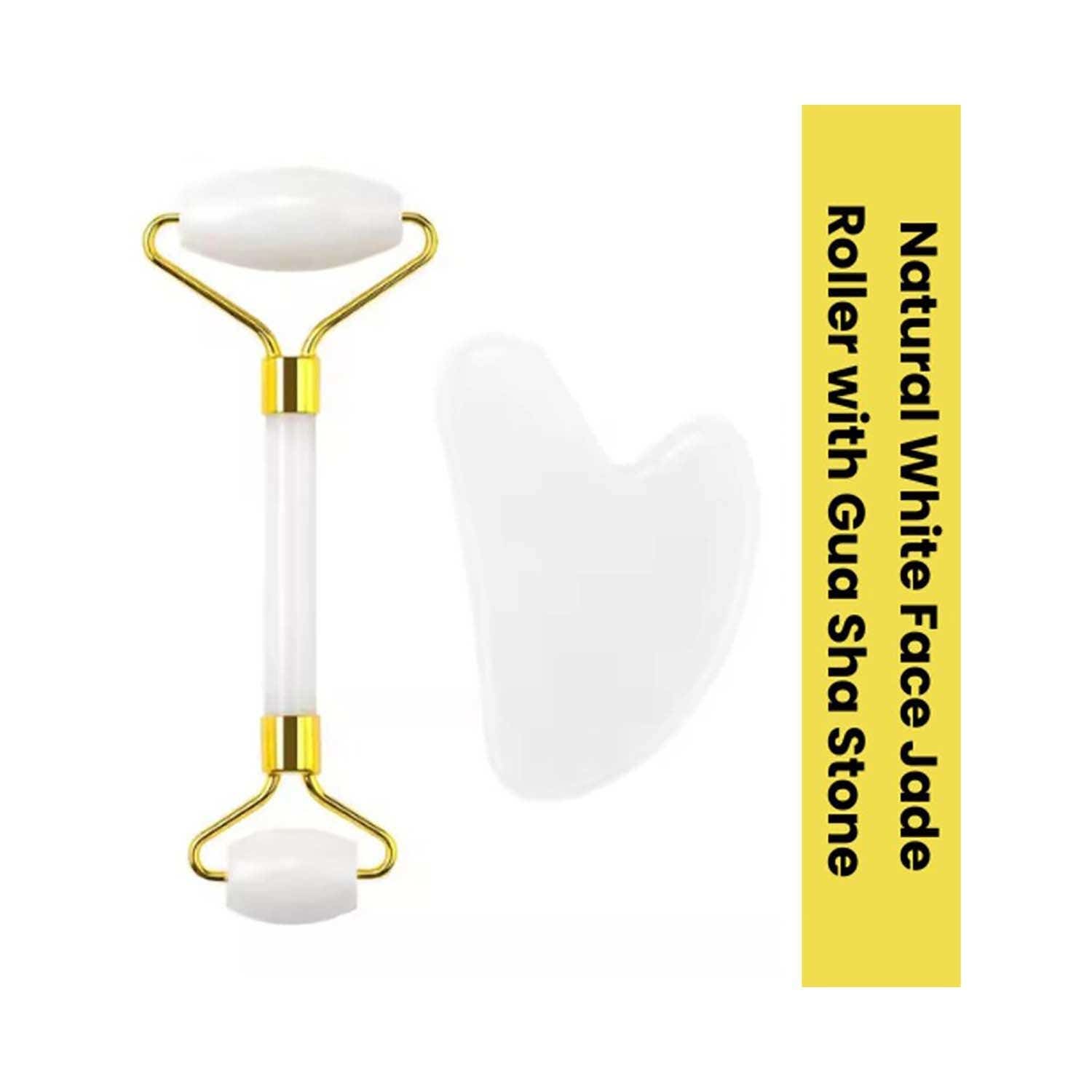 SEMINO | SEMINO Pearl White Gua Sha Facial Tools Set - White (2 pcs)