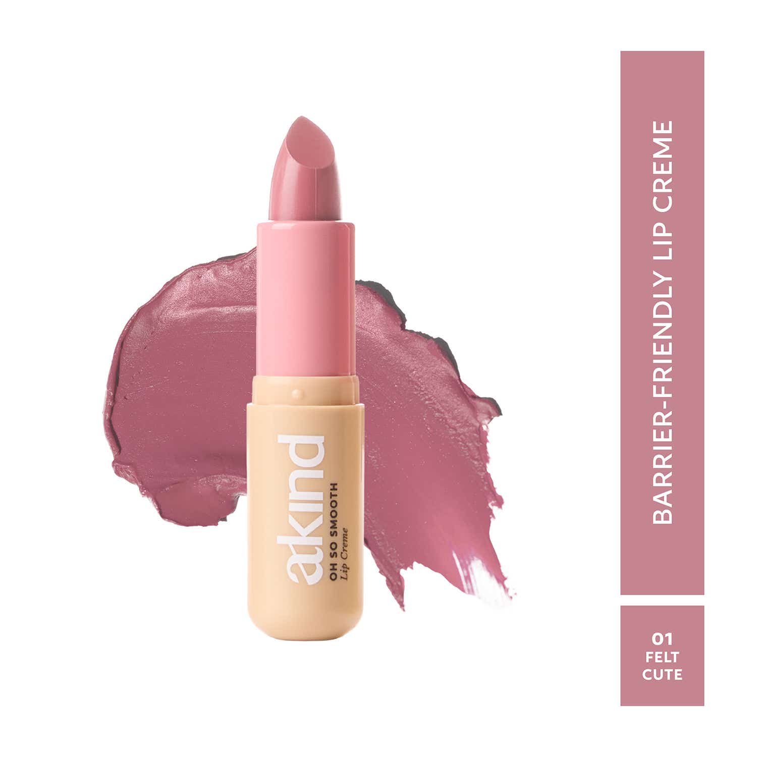 Akind | Akind Oh So Smooth Lip Creme 8-Hour Hydration & Lip Barrier-Friendly - Felt Cute (4.2 g)