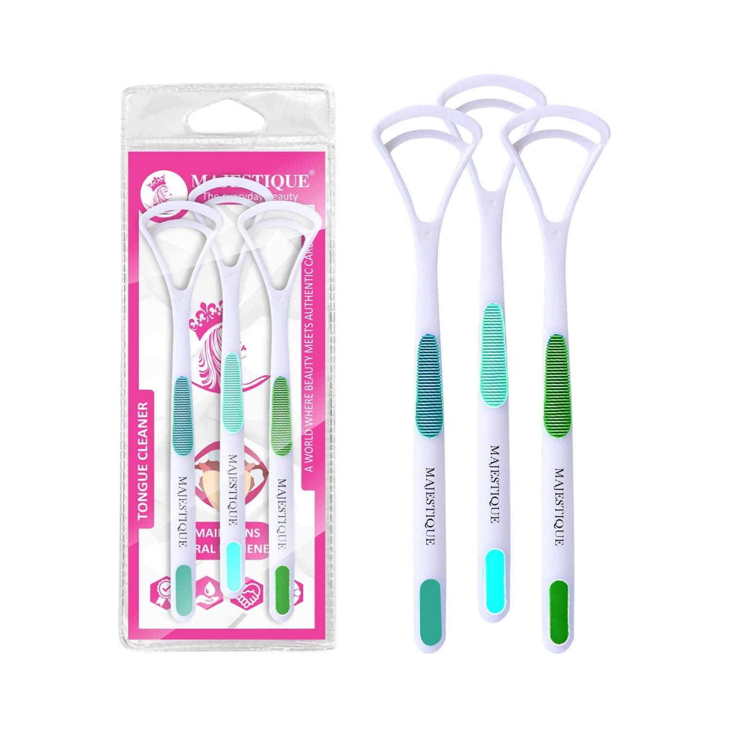 Majestique | Majestique Flexible Easy-to-Use Plastic Tongue Cleaner for Adults & Children (3 pcs)