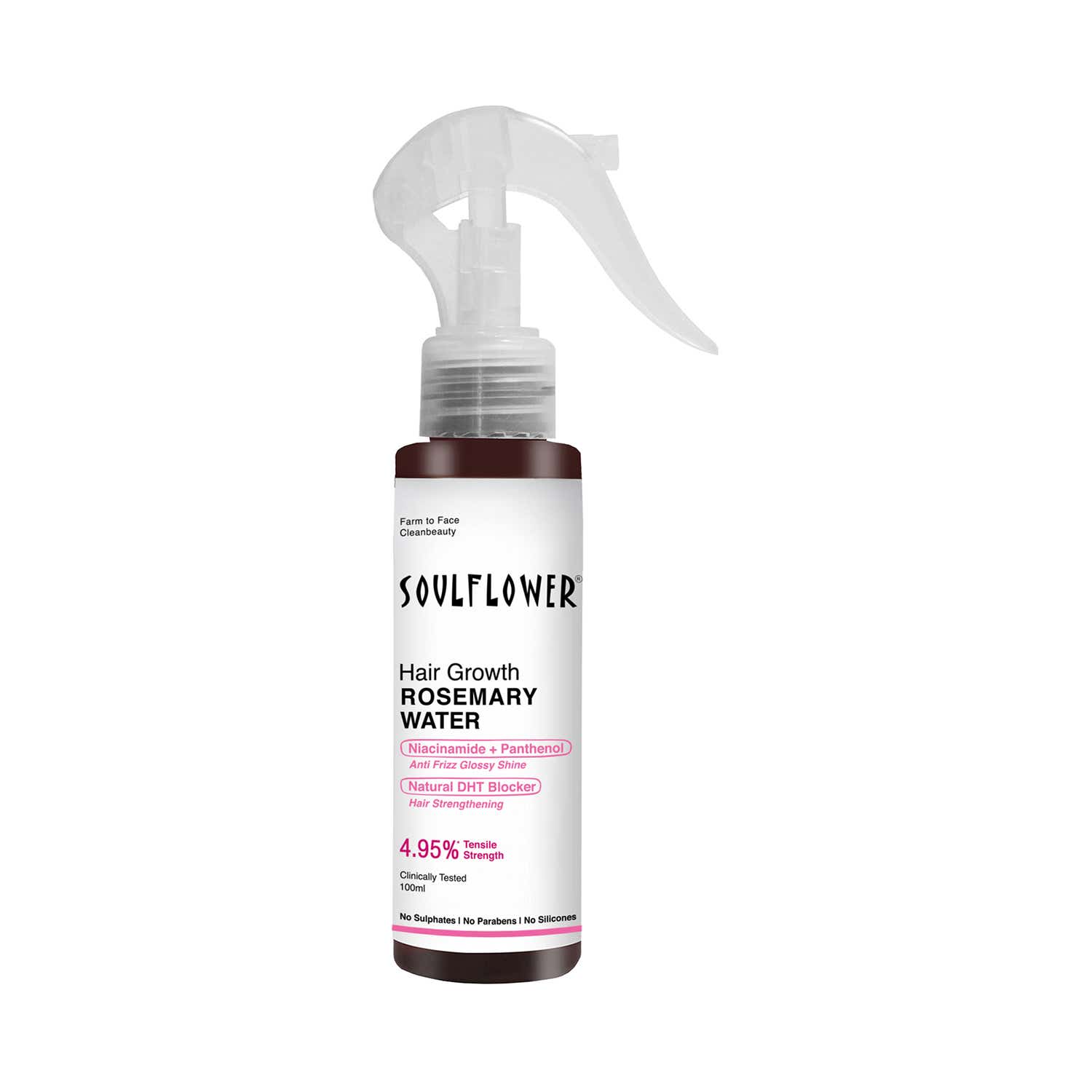 Soulflower | Soulflower Rosemary Water with Mint - Hair Strengthening & Anti-Frizz Spray (100 ml)