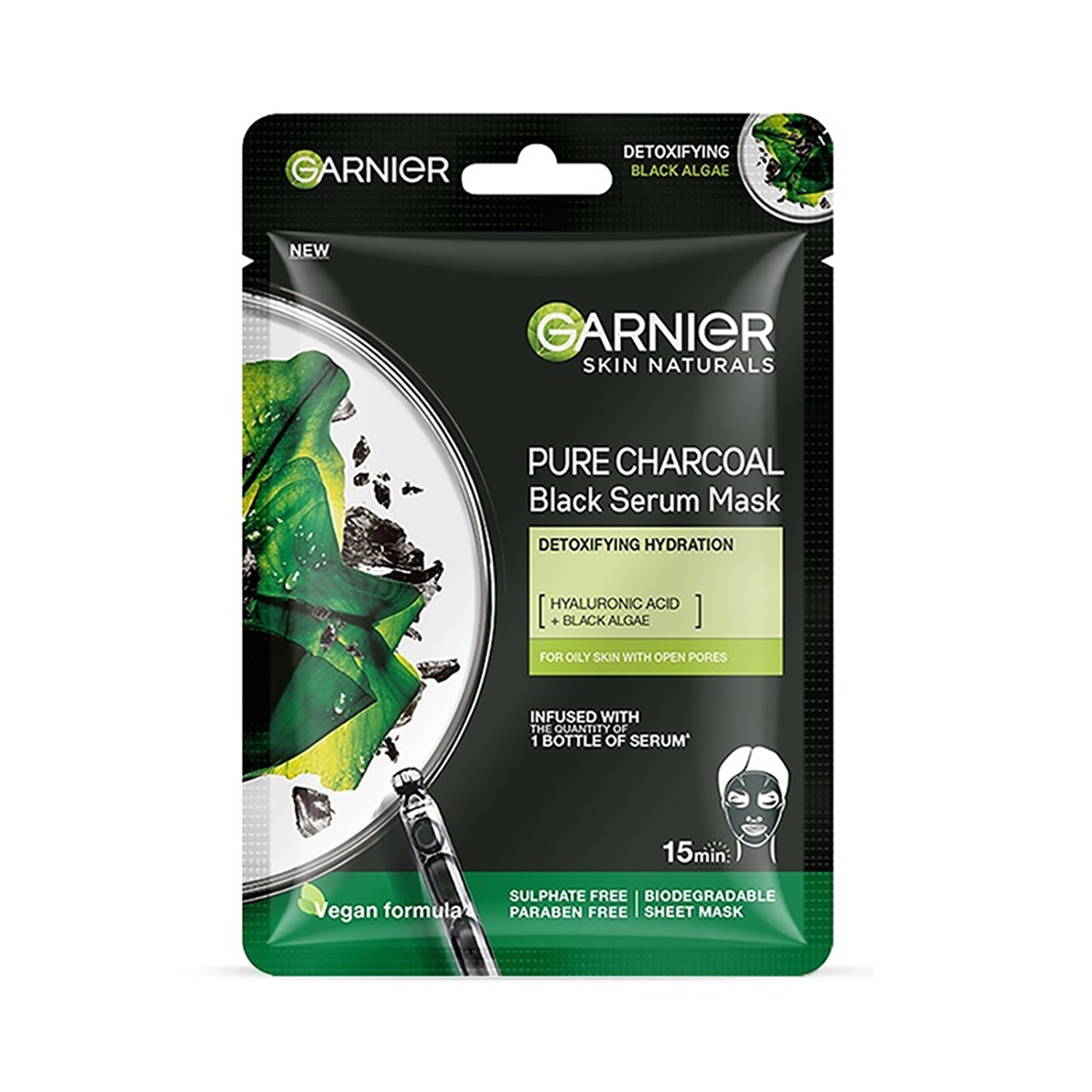 Garnier | Garnier Skin Naturals Black Serum Mask Pure Charcoal (28g)