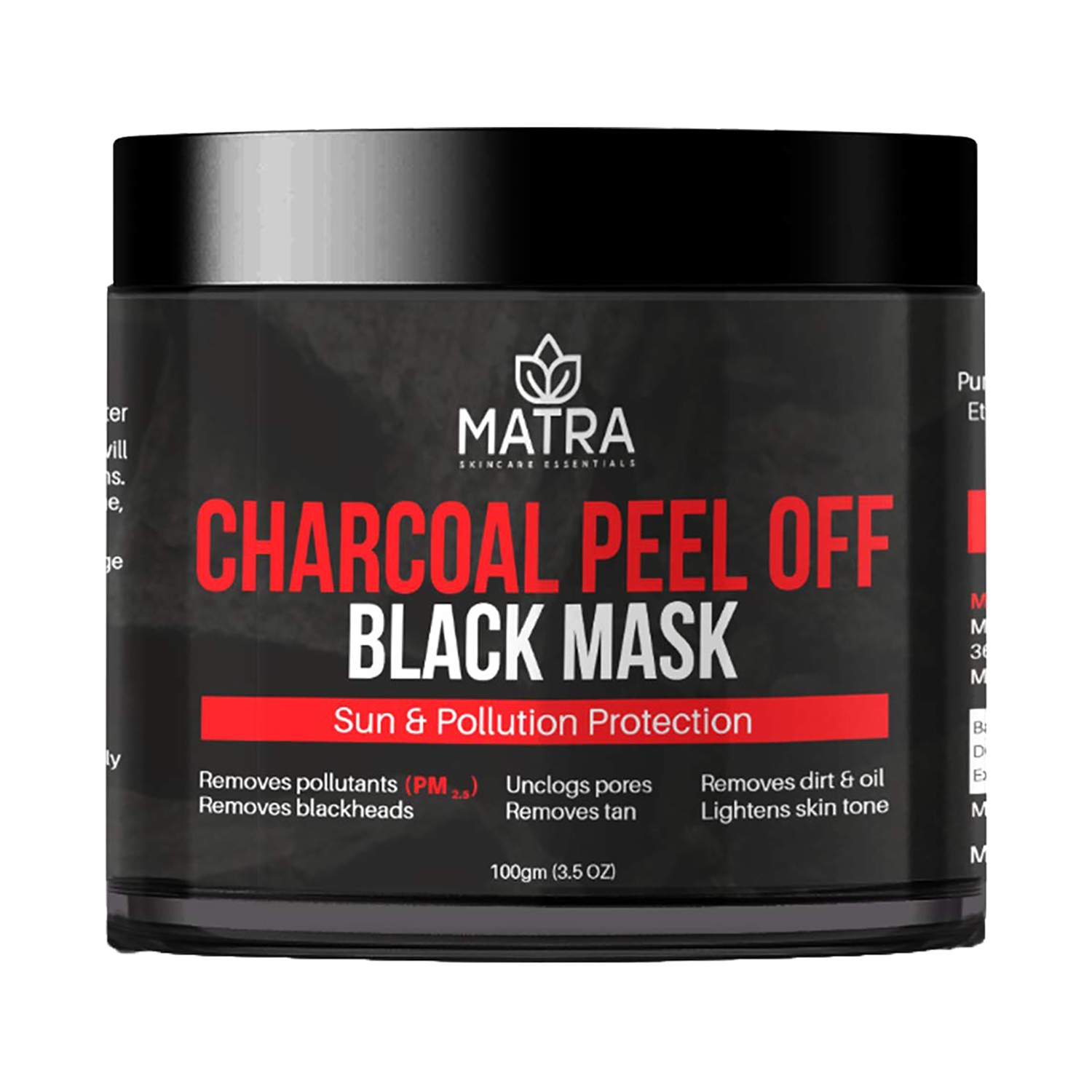 Matra | Matra Activated Charcoal Peel Off Black Mask (100g)