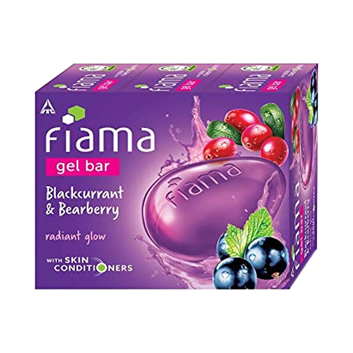 Fiama | Fiama Blackcurrant and Bearberry Radiant Glow Gel Bar With Skin Conditioners - (3Pcs)