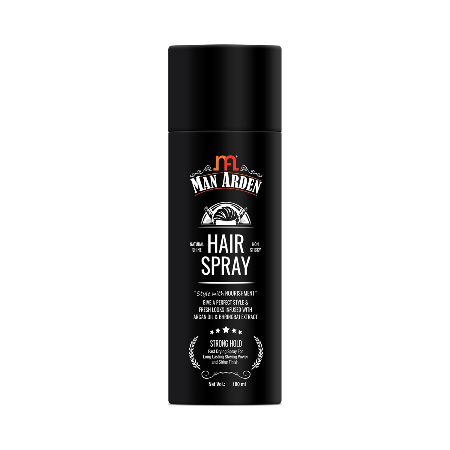 Man Arden | Man Arden Hair Spray Strong Hold, Styling, Nourishment With Argan Oil & Bhringraj (180ml)