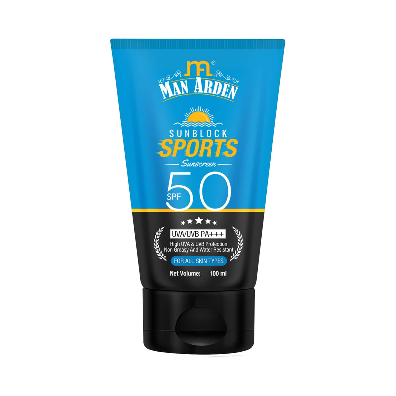 Man Arden | Man Arden Sun Block Sports Sunscreen SPF 50 UVA/UVB PA+++ With Non Greasy And Water Resistant (100ml)