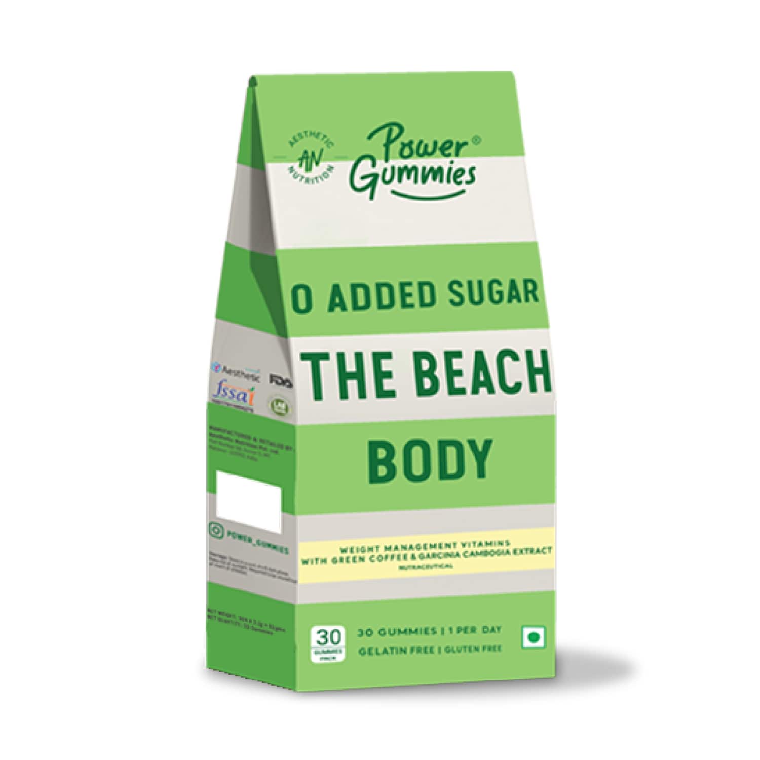 Power Gummies | Power Gummies The Beach Body with Green Coffee 30 Gummies with 0 Added Sugar