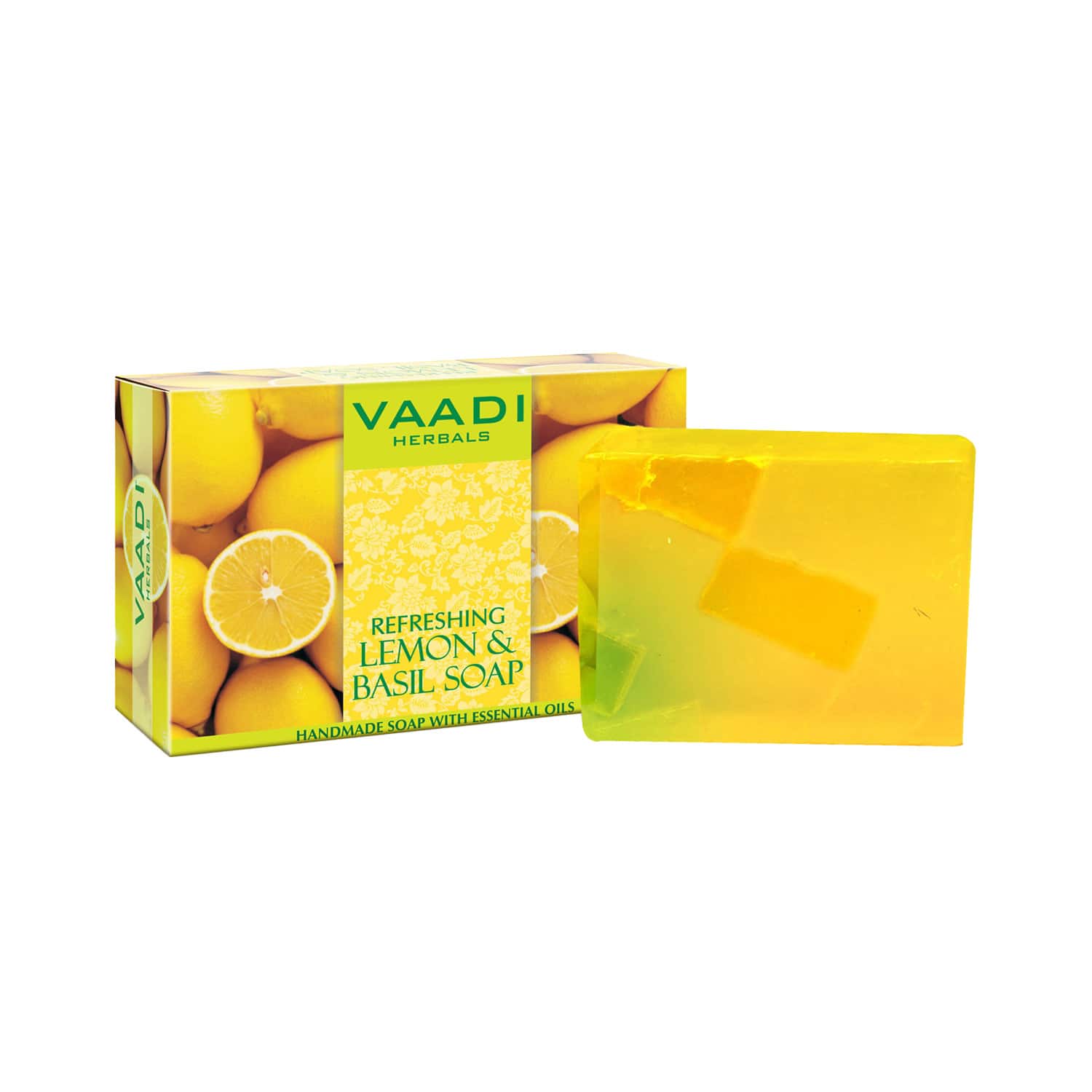 Vaadi Herbals | Vaadi Herbals Refreshing Lemon & Basil Handmade Soap (75g)
