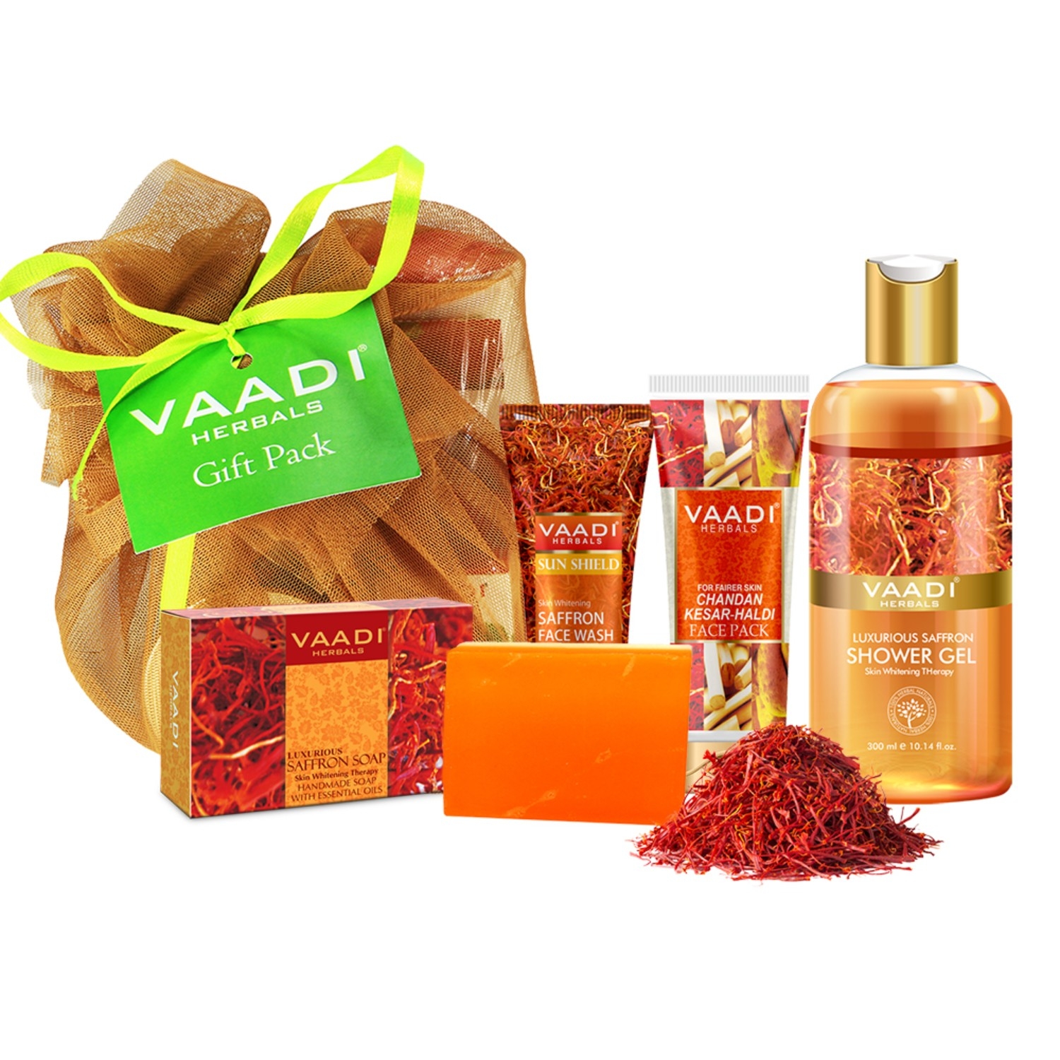 Vaadi Herbals | Vaadi Herbals Luxurious Saffron Skin Whitening Set - (4Pcs)