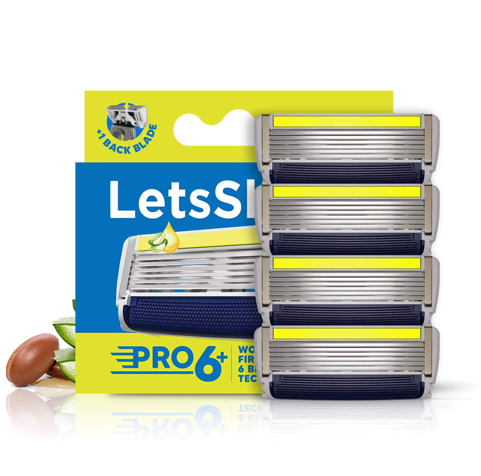 LetsShave | LetsShave Pro 6 Sensitive Razor Blades Set - Green (4Pcs)