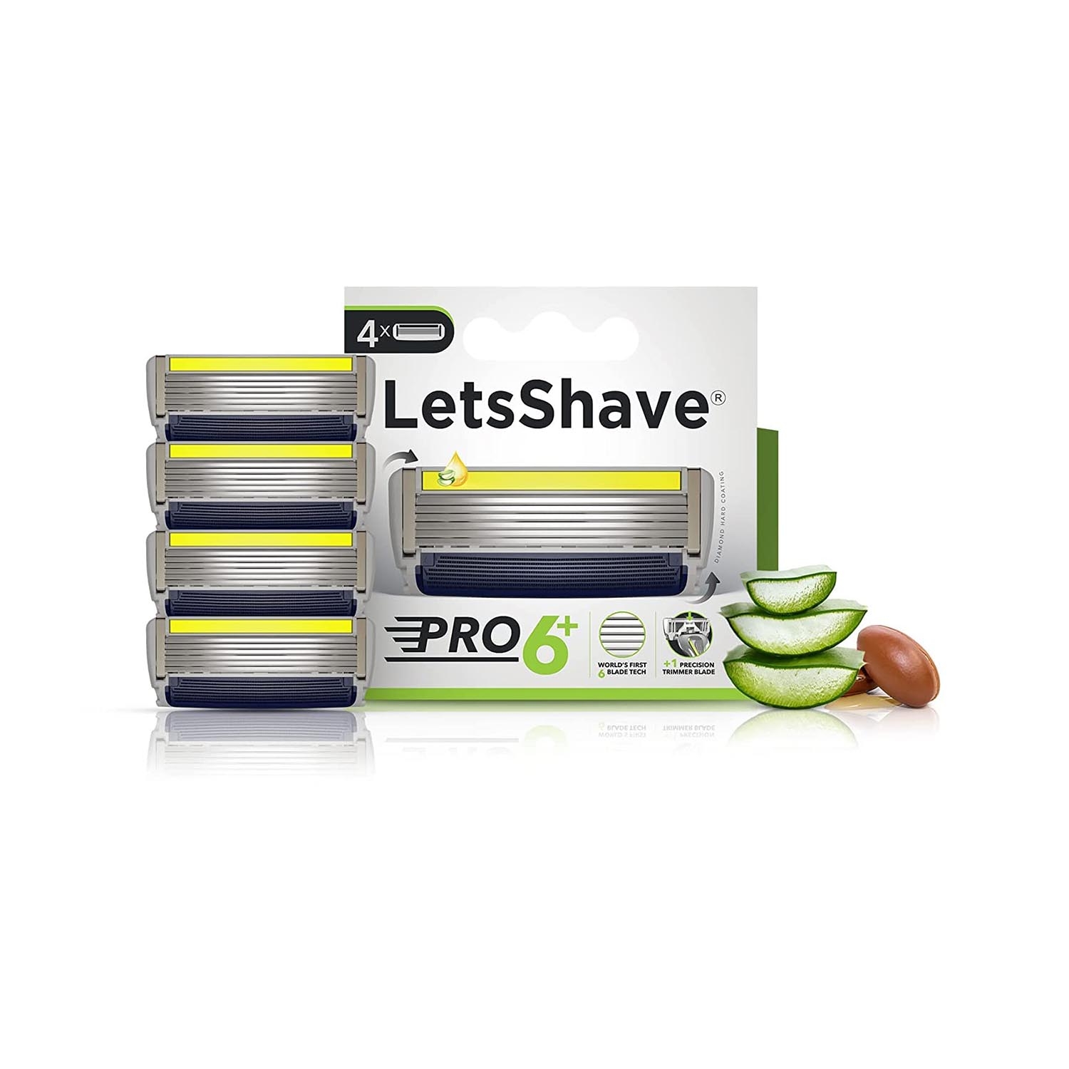 LetsShave | Letsshave Pro 6 Sensitive Razor Blades Set - Green (4Pcs)
