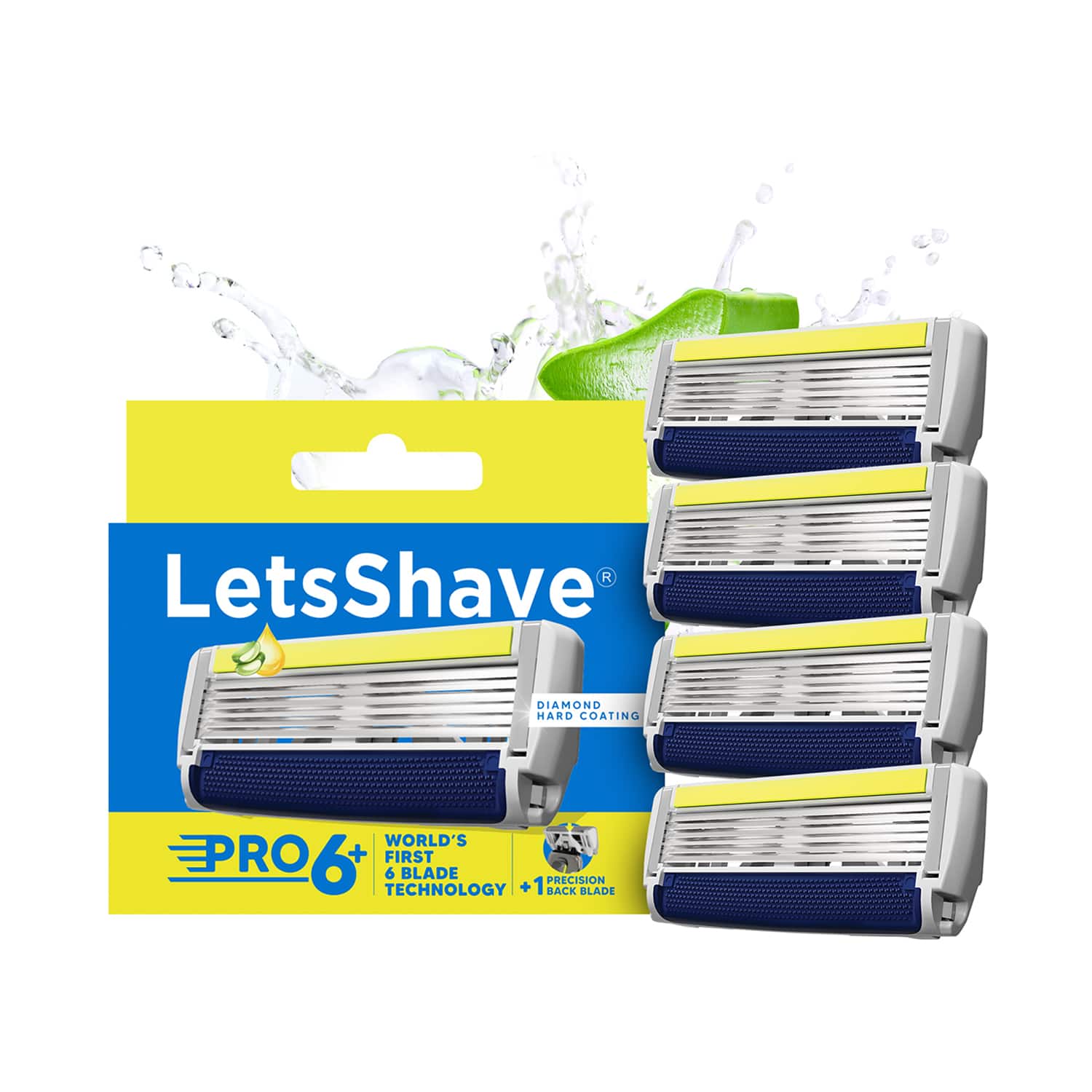 LetsShave | LetsShave Pro 6 Sensitive Razor Blades Set - Green (4Pcs)