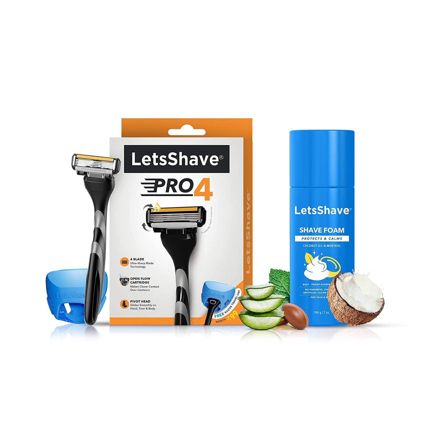 LetsShave | LetsShave Pro 4 Razor Kit - (3 Pcs)