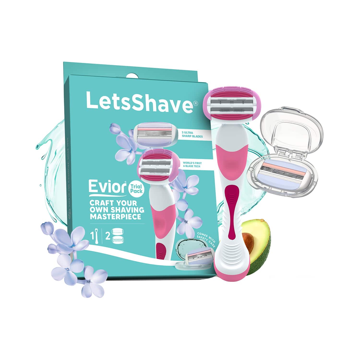 LetsShave | LetsShave Evior 6 Shaving Razor Blade - Blue