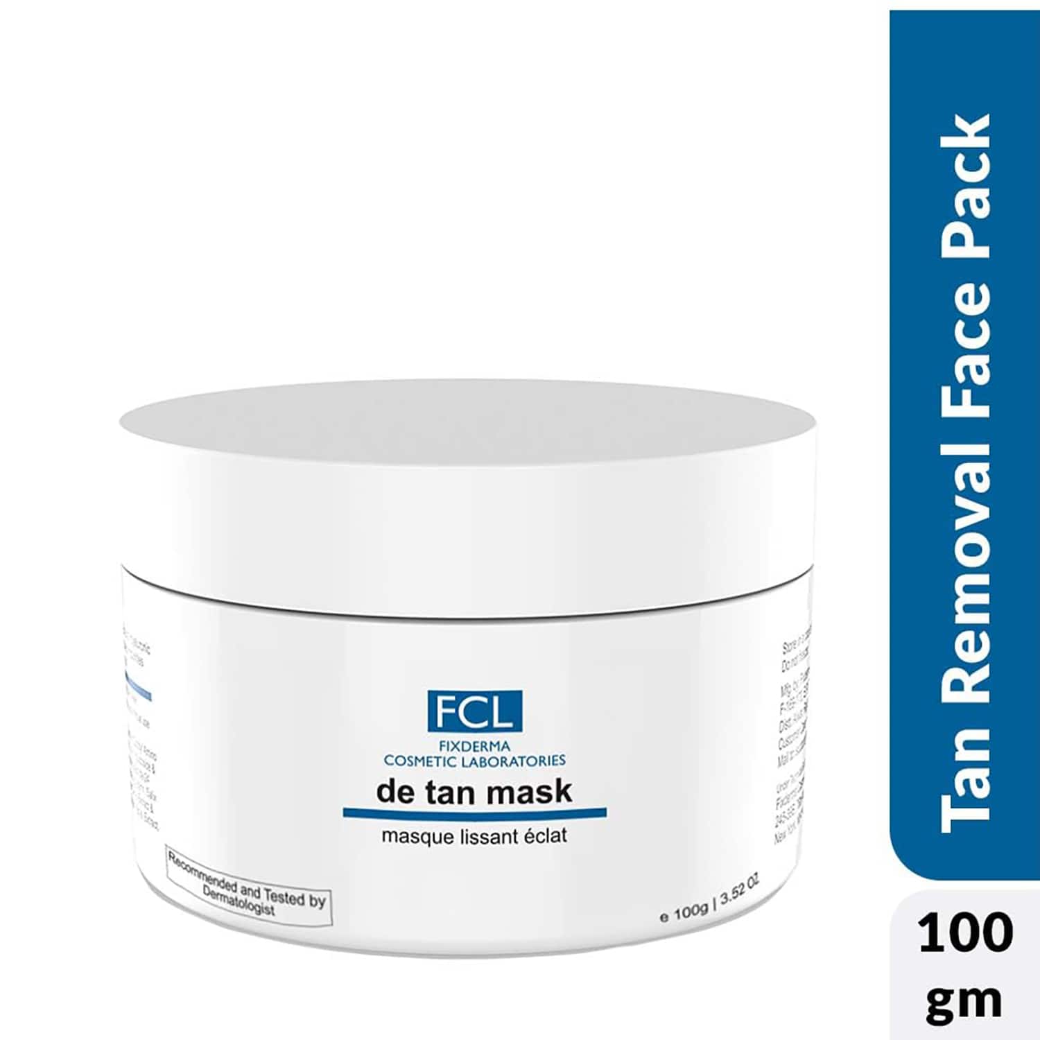 Fixderma | Fixderma Cosmetic Laboratories De Tan Mask For Tanning & Dark Skin,Cleans Pores & Removes Blackheads (100g)