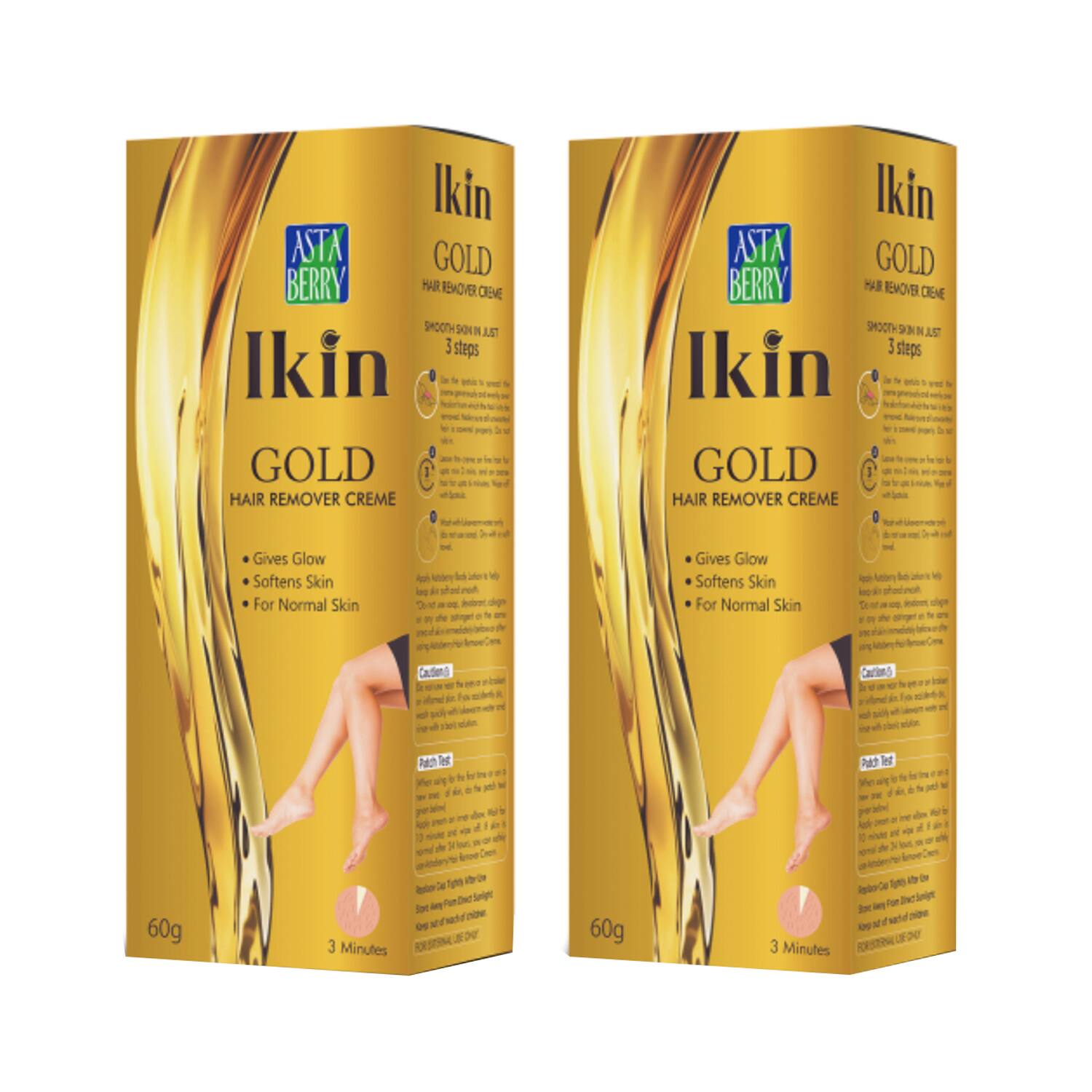 Astaberry | Astaberry Ikin Gold Hair Removal Cream - (2Pcs)