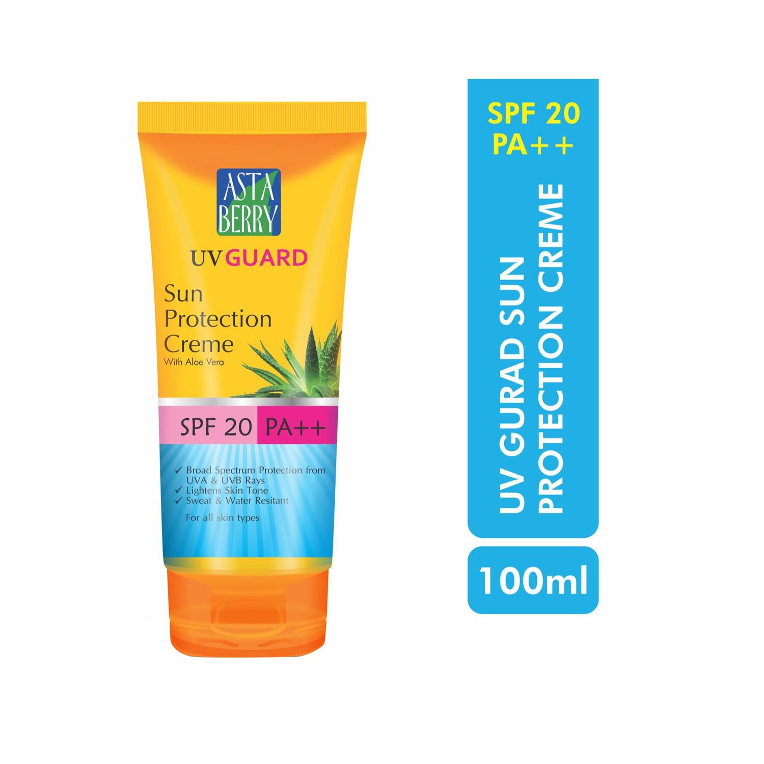 Astaberry | Astaberry UV Guard Sun Protection Creme SPF 20 (100ml)