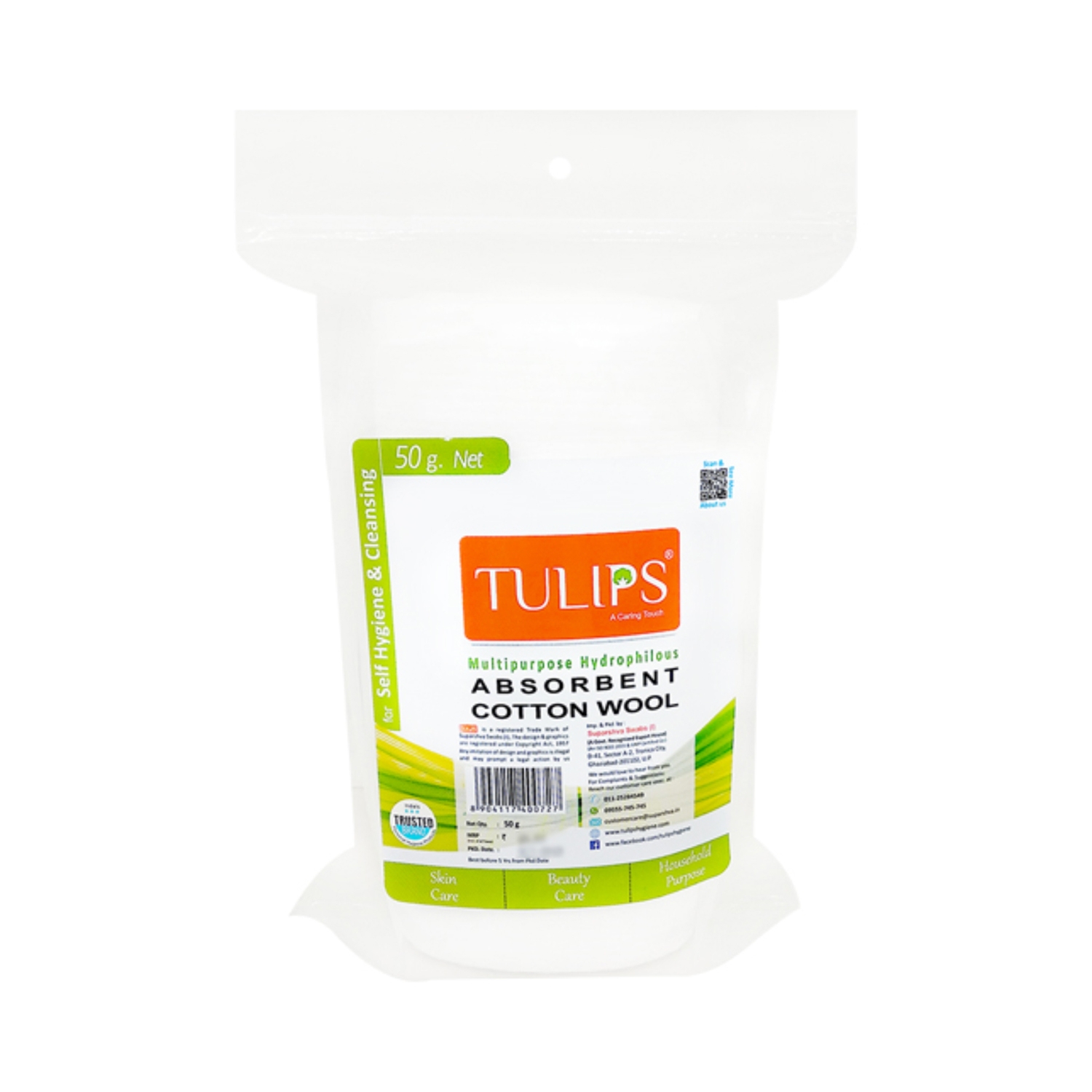 Tulips | Tulips Absorbent Cotton Roll - (50g)