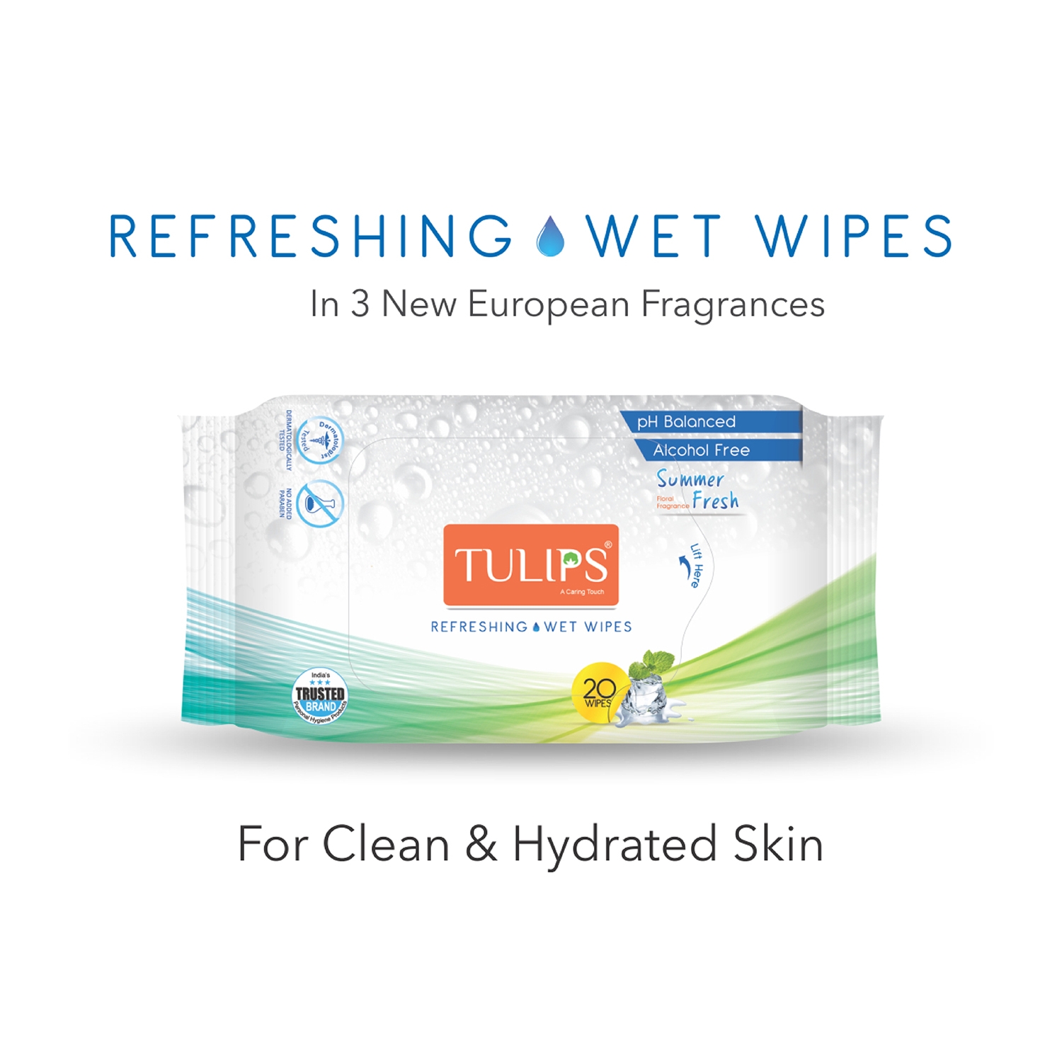 Tulips | Tulips Refreshing Wet Wipes - Summer Fresh (20Pcs)