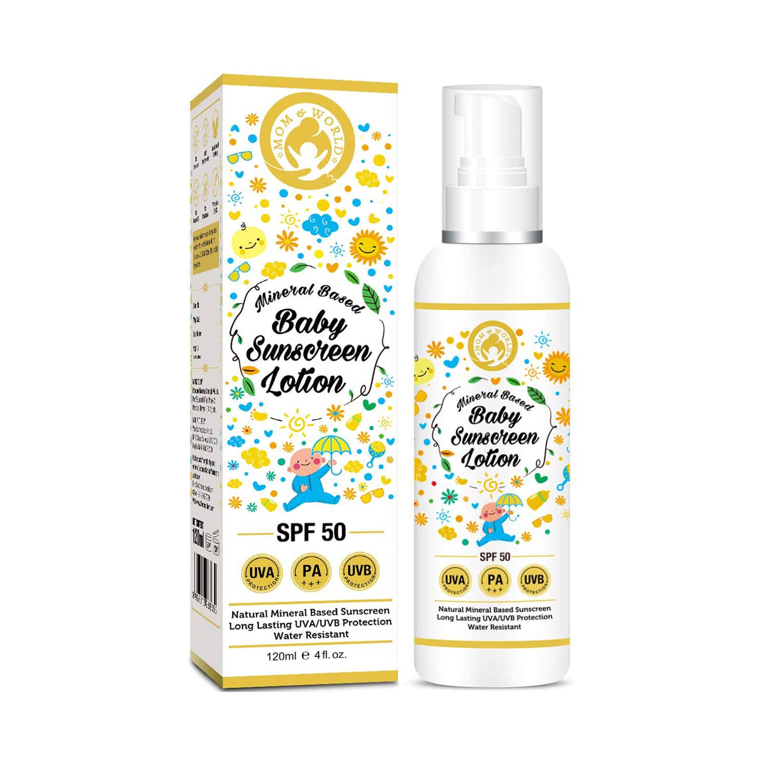 Mom & World | Mom & World Mineral Based Baby Sunscreen Lotion (120ml)