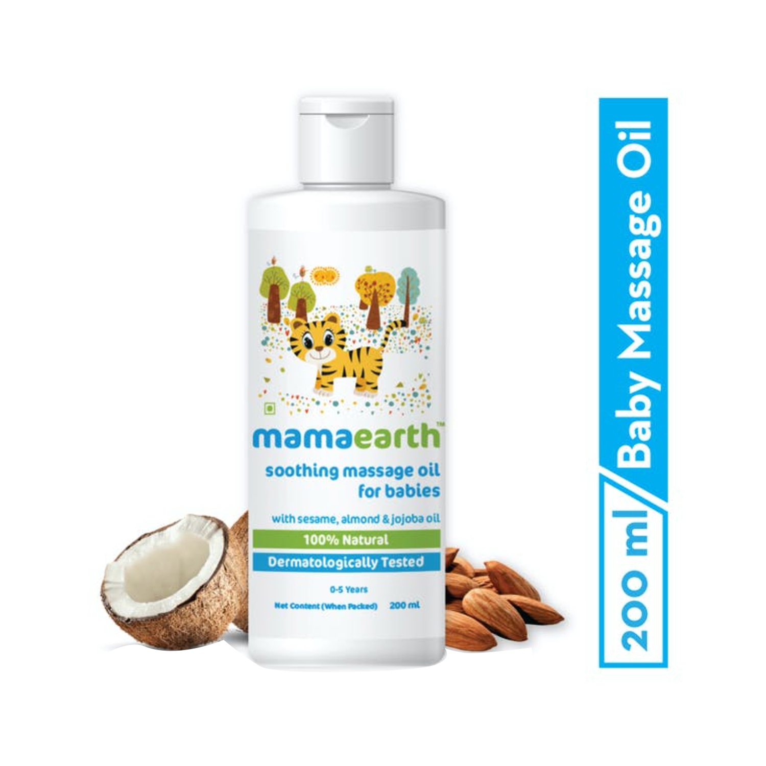 Mamaearth | Mamaearth Soothing Baby Massage Oil With Sesame Almond & Jojoba Oil (200ml)