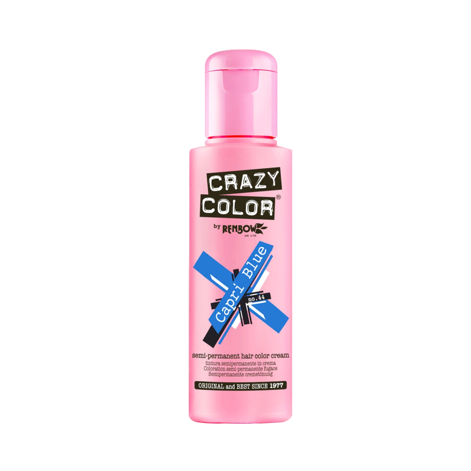 Crazy Color | Crazy Color Semi Permanent Hair Color Cream - 44 Capri Blue (100ml)