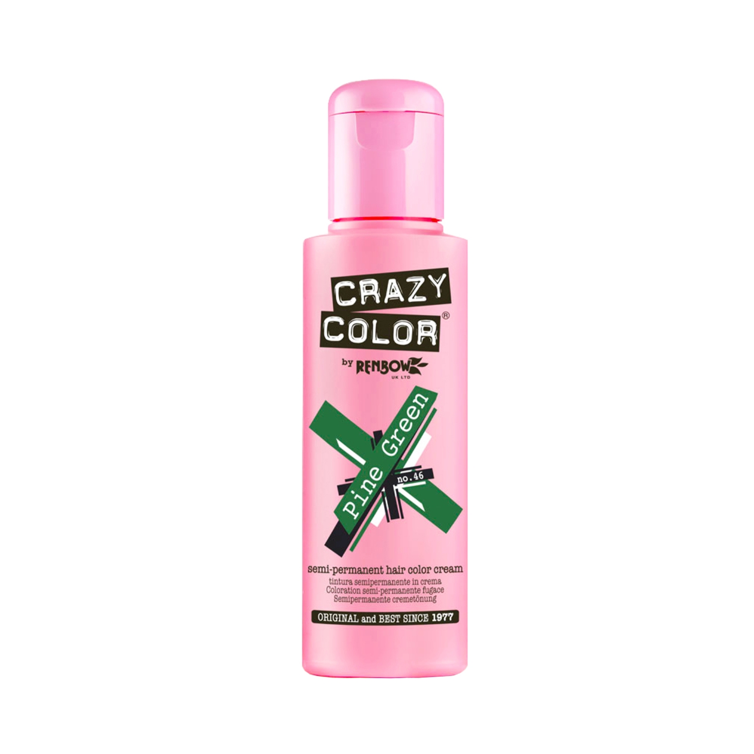 Crazy Color | Crazy Color Semi Permanent Hair Color Cream - 46 Pine Green (100ml)