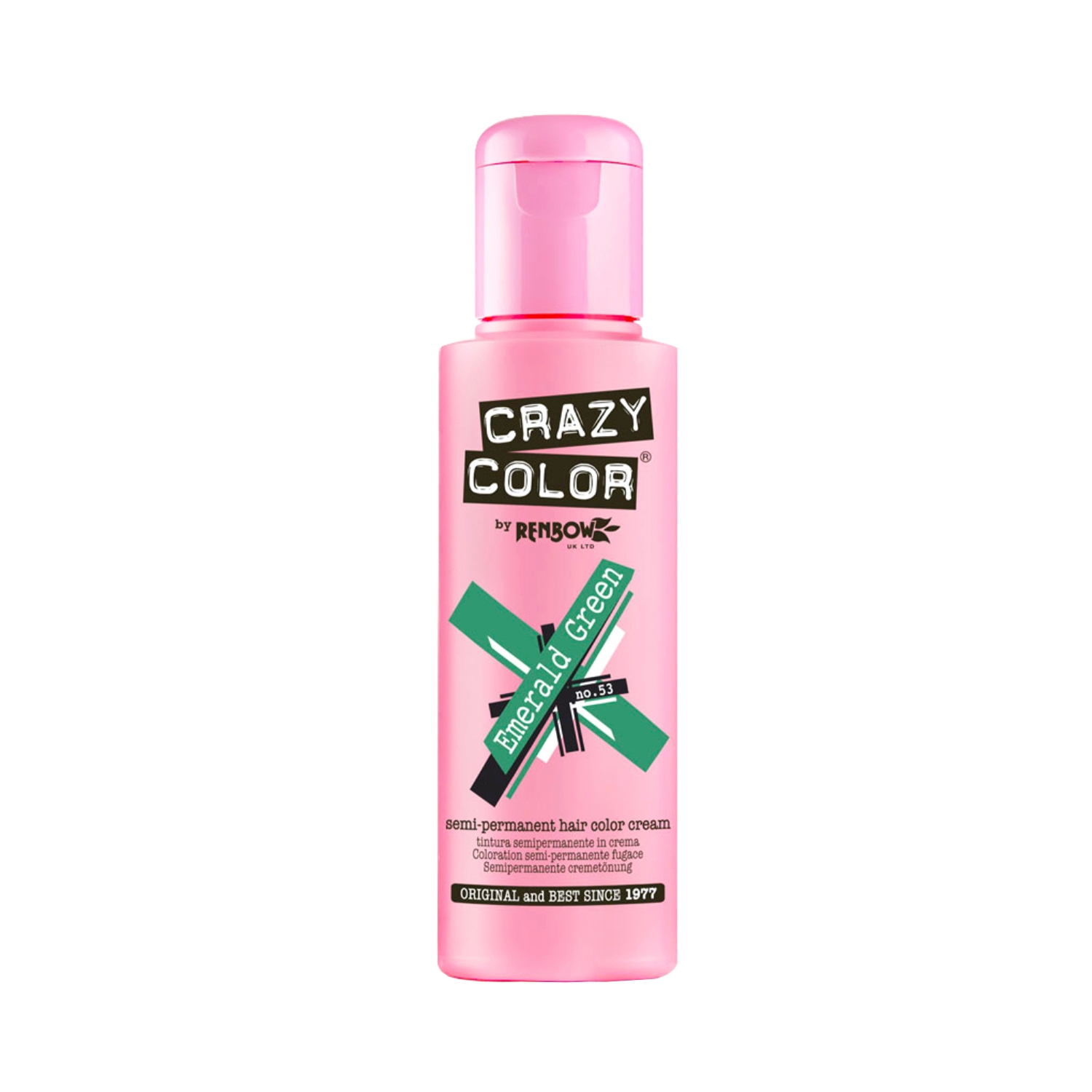 Crazy Color | Crazy Color Semi Permanent Hair Color Cream - 53 Emerald Green (100ml)