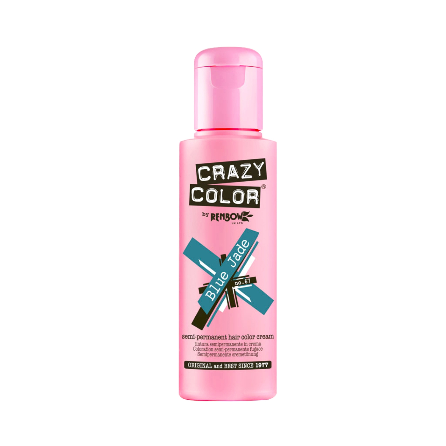 Crazy Color | Crazy Color Semi Permanent Hair Color Cream - 67 Blue Jade (100ml)
