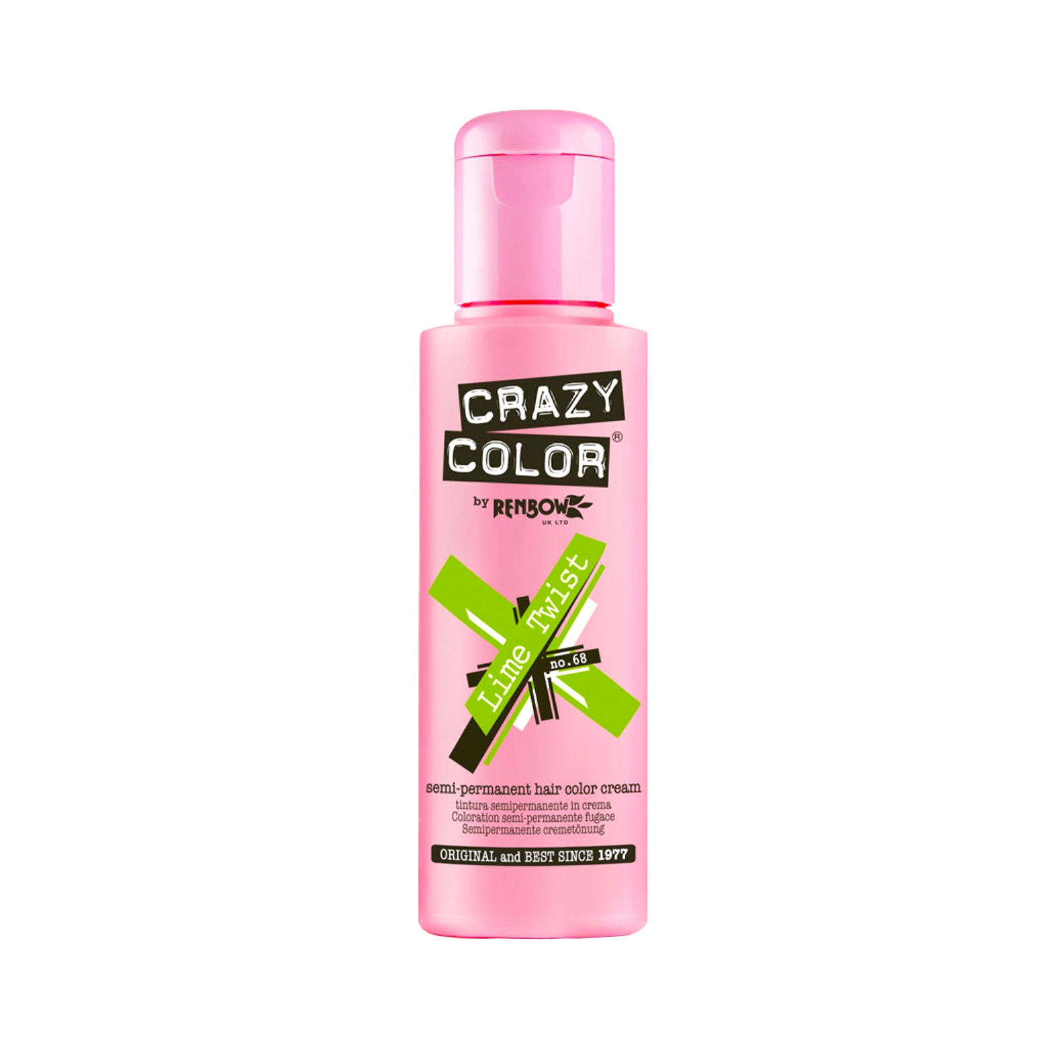 Crazy Color | Crazy Color Semi Permanent Hair Color Cream - 68 Limetwist (100ml)