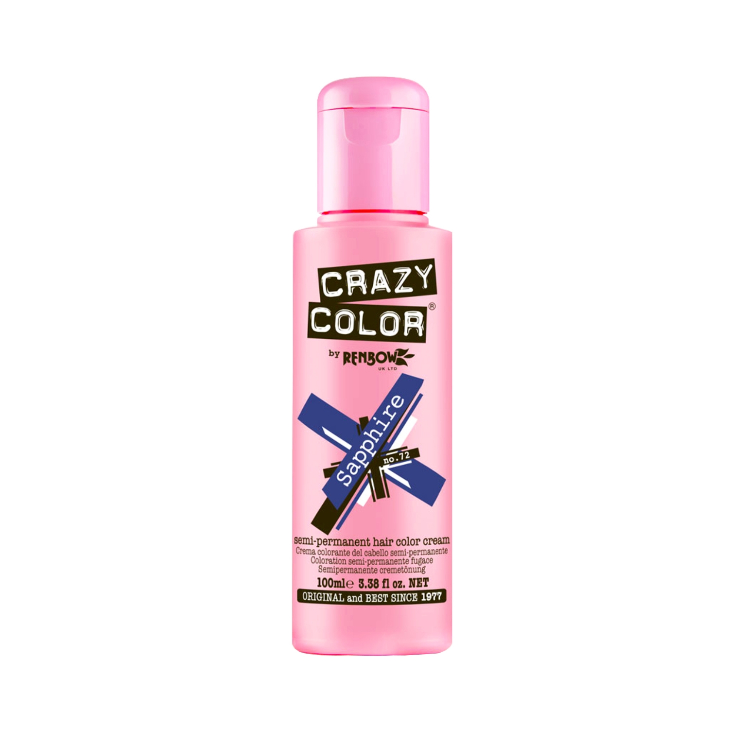 Crazy Color | Crazy Color Semi Permanent Hair Color Cream - 72 Sapphire (100ml)