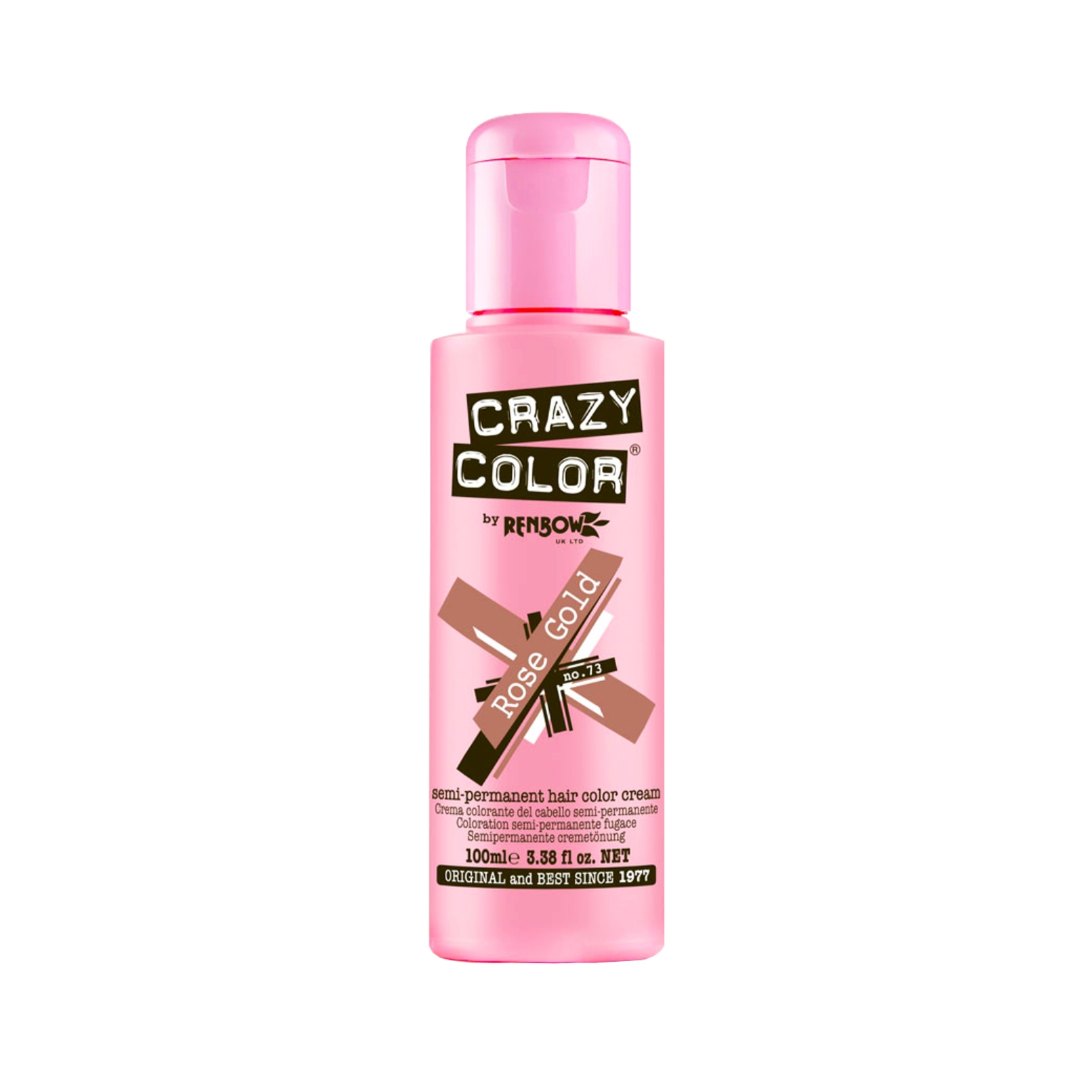 Crazy Color | Crazy Color Semi Permanent Hair Color Cream - 73 Rose Gold (100ml)