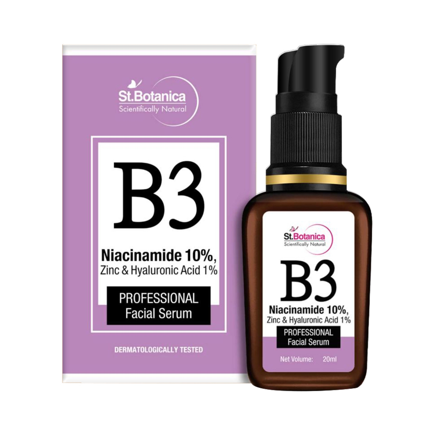 St.Botanica | St.Botanica B3 Niacinamide 10%, Zinc & Hyaluronic Acid 1% Professional Face Serum (20ml)