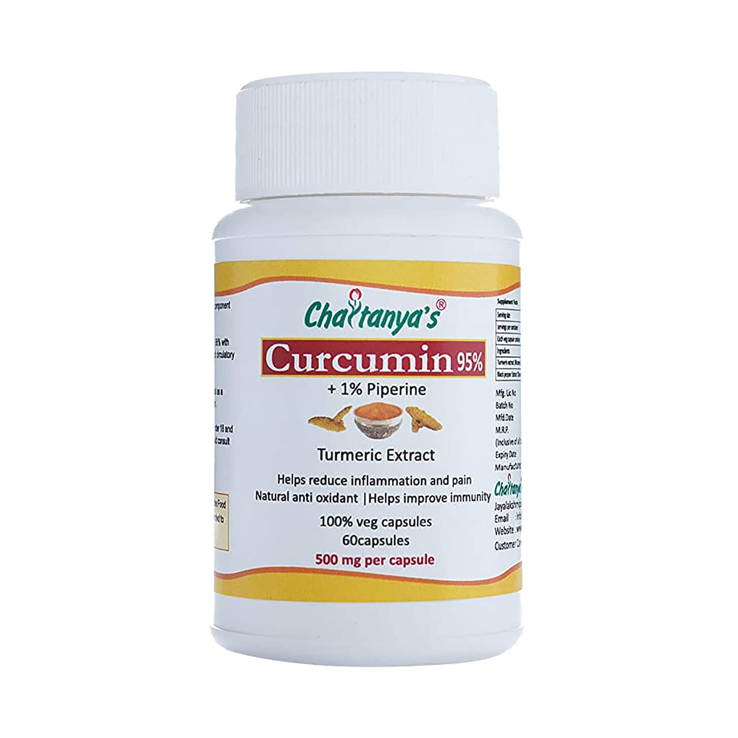 Chaitanya's | Chaitanya's Curcumin 95% Capsule - (60 Capsules)