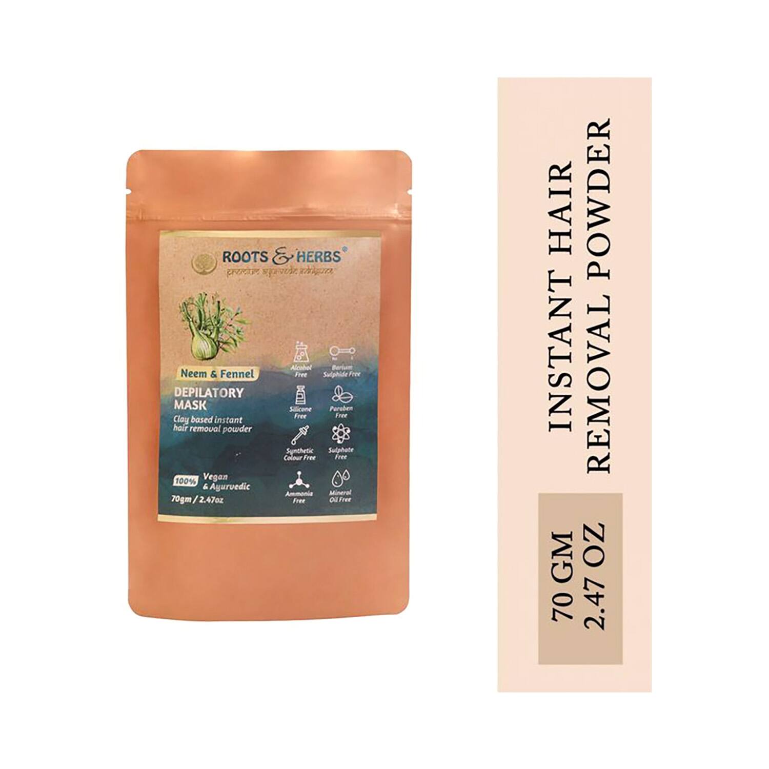 Roots & Herbs | Roots & Herbs Neem & Fennel Depilatory Mask (70g)