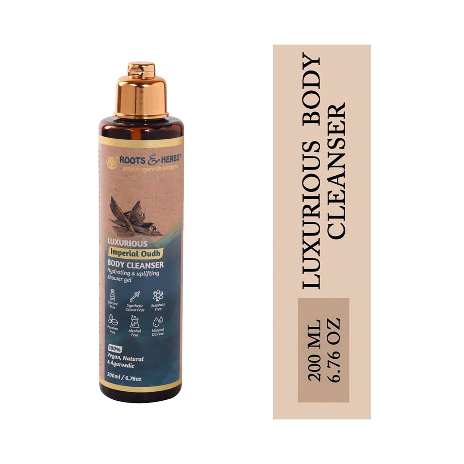 Roots & Herbs | Roots & Herbs Luxurious Imperial oud Body Cleanser (200ml)