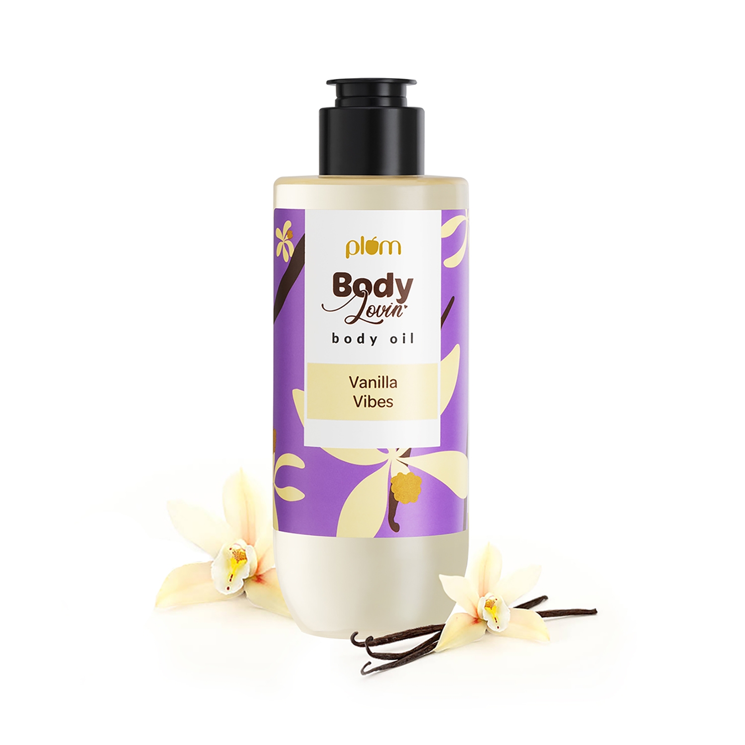 Plum | Plum BodyLovin' Vanilla Vibes Body Oil | Intense Moisture | Instant Glow | Non-Greasy (200ml)