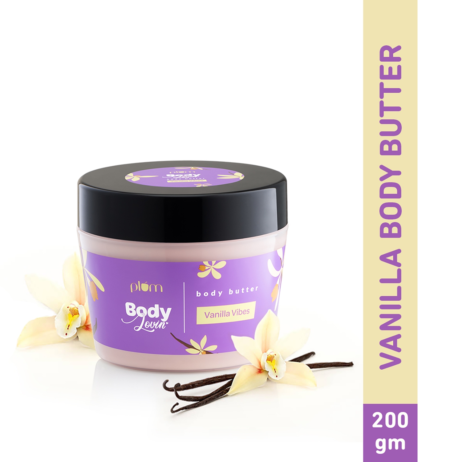 Plum | Plum BodyLovin' Vanilla Vibes Body Butter | Intense Moisture | Rich Shea Butter Formula (200g)