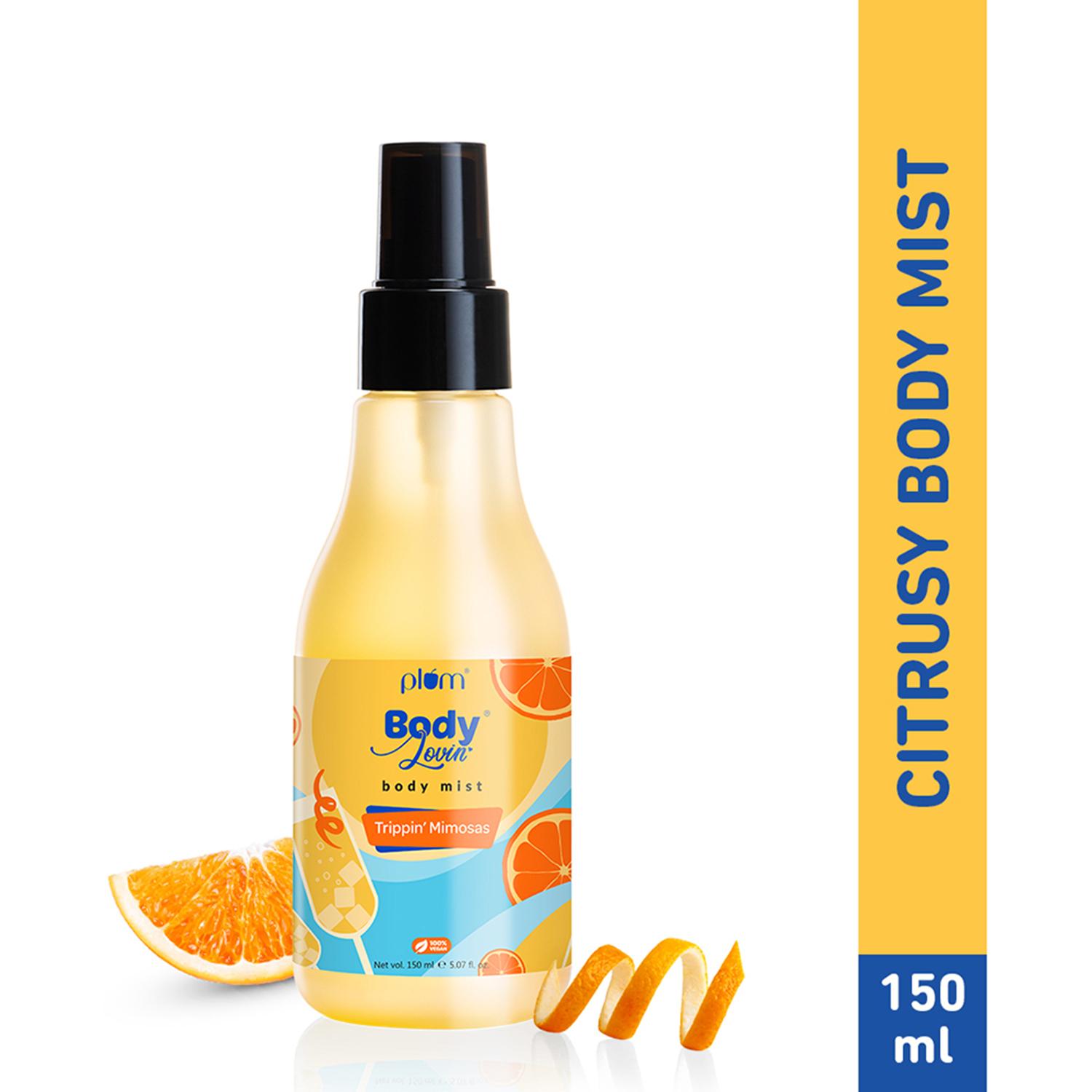 Plum | Plum BodyLovin' Trippin' Mimosas Body Mist | Long Lasting Citrusy Fragrance For Women & Men (150ml)