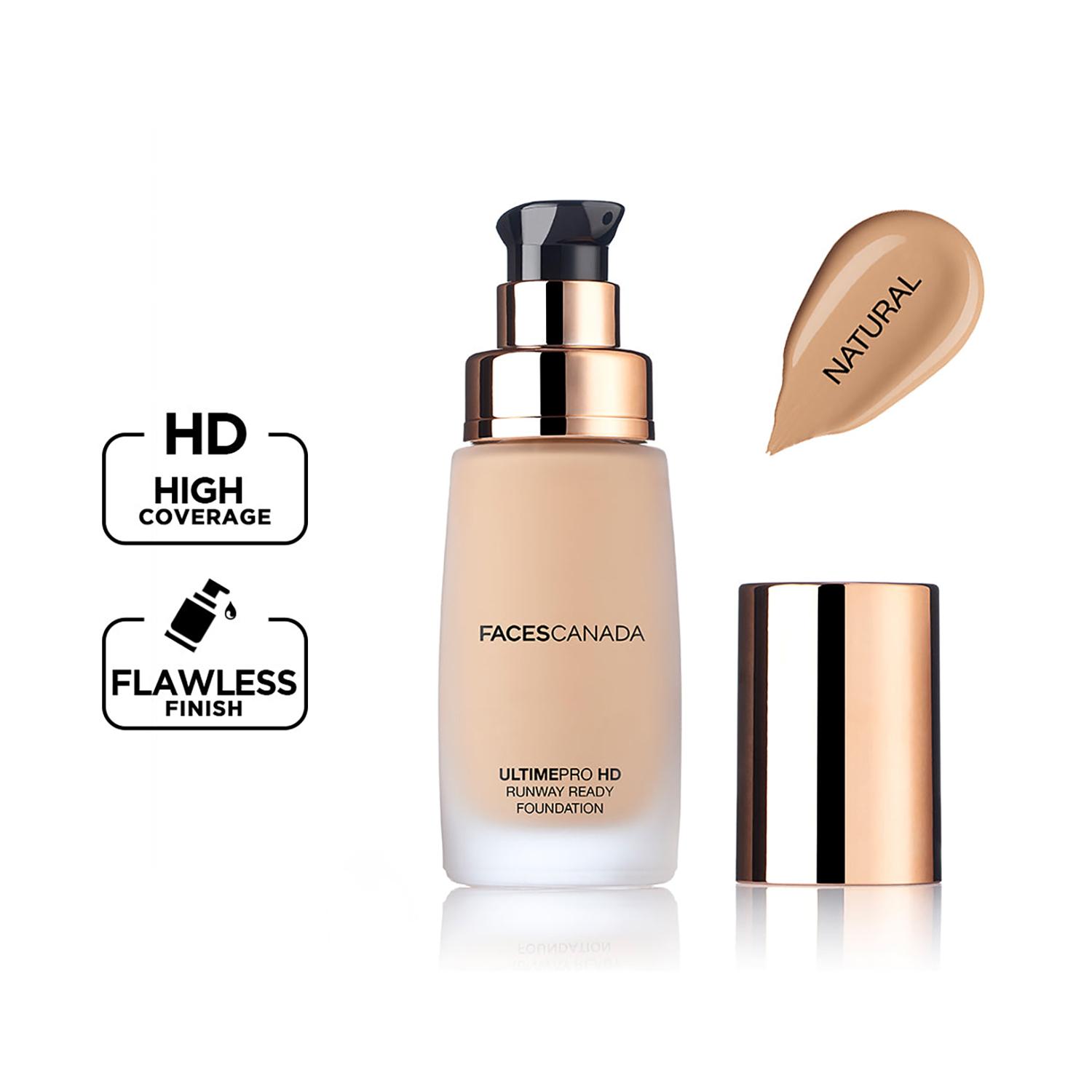 Faces Canada | Faces Canada Ultime Pro HD Runway Ready Foundation - Natural, Radiant Flawless Finish (30 ml)