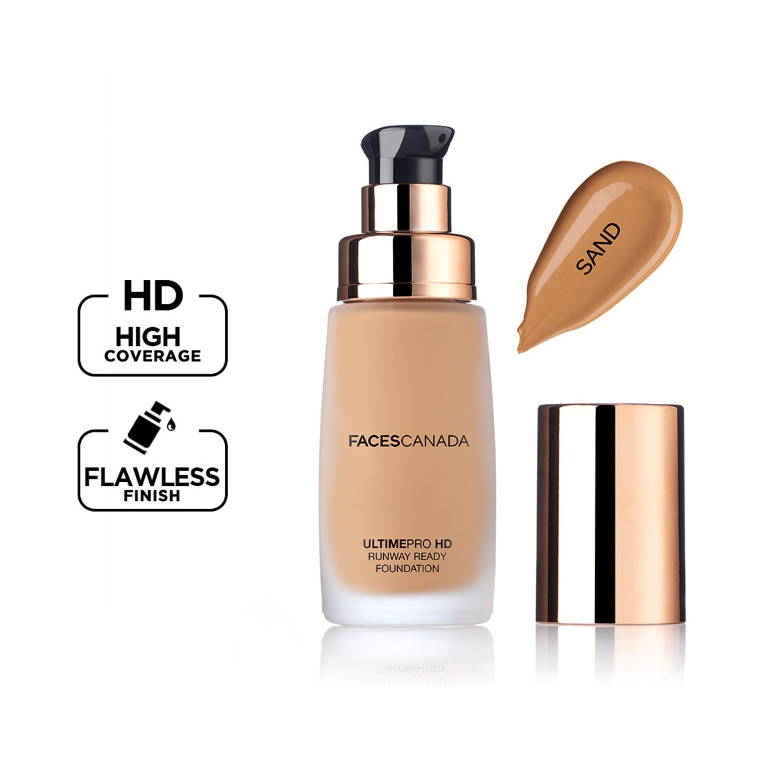 Faces Canada | Faces Canada Ultime Pro HD Runway Ready Foundation - Sand, Radiant Flawless Finish (30 ml)