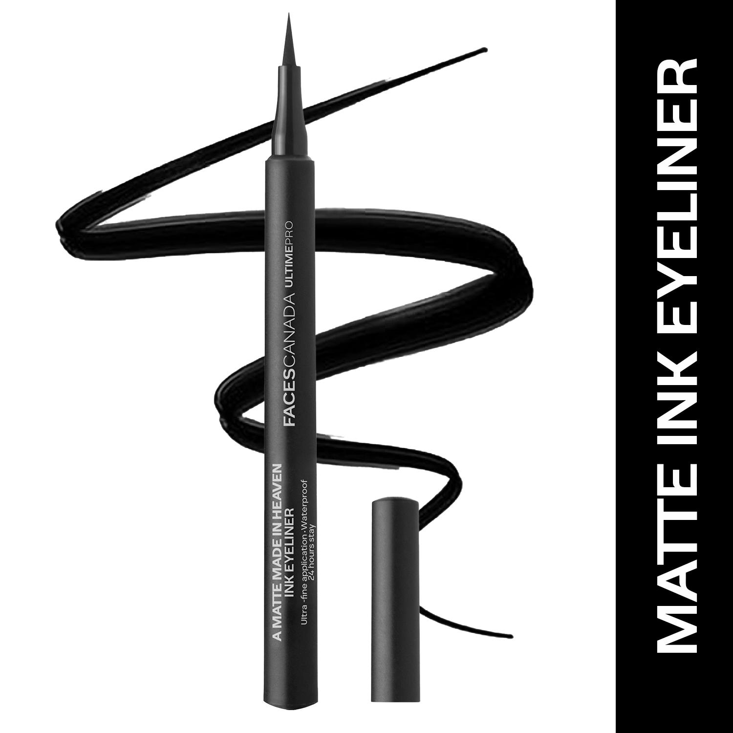 Faces Canada | Faces Canada Ultime Pro A Matte Made in Heaven Ink Eyeliner, 24 Hr Long Stay - Black (1.2 ml)